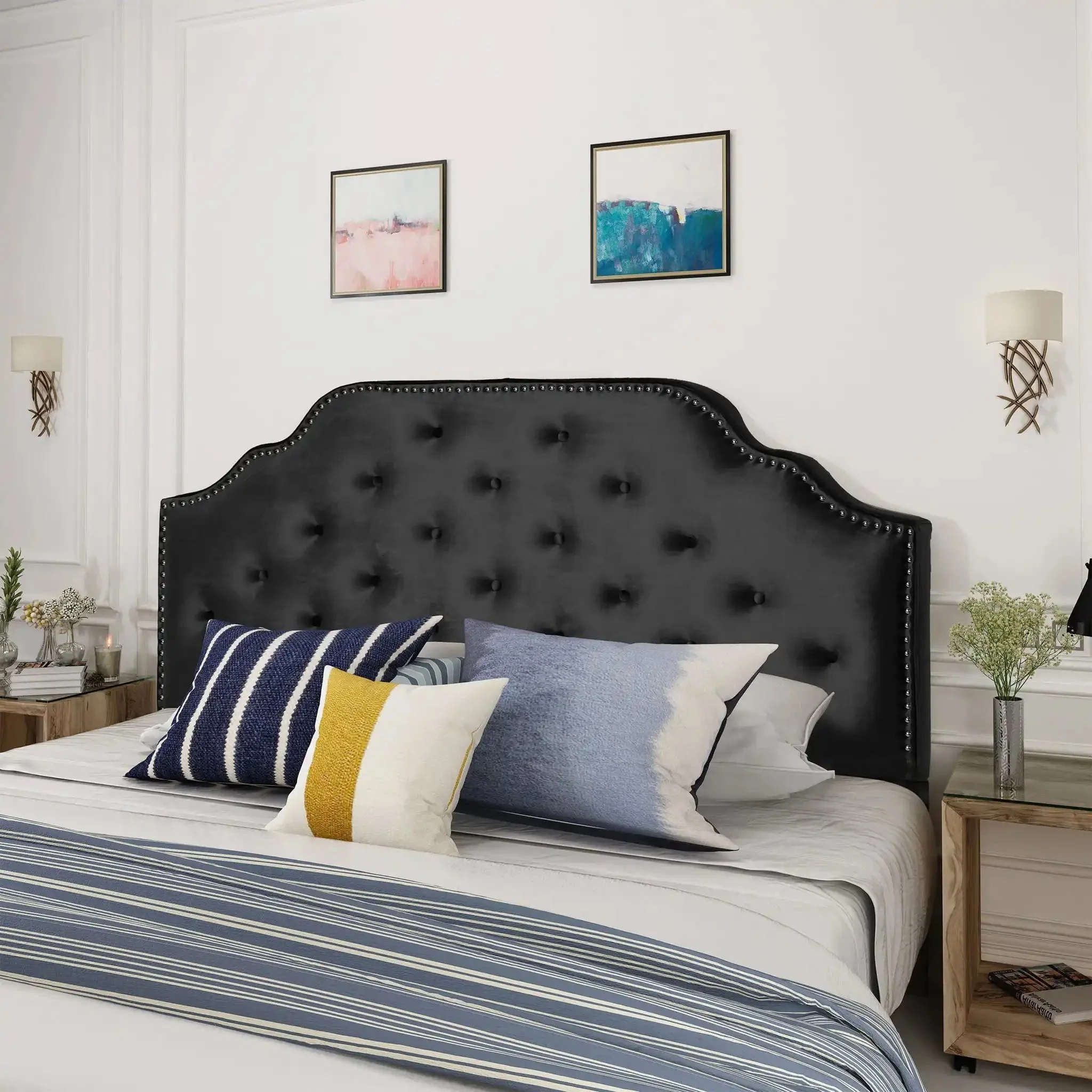 Charismatic - Size Headboard With Button Tufting And Nailhead Trim - Image 7
