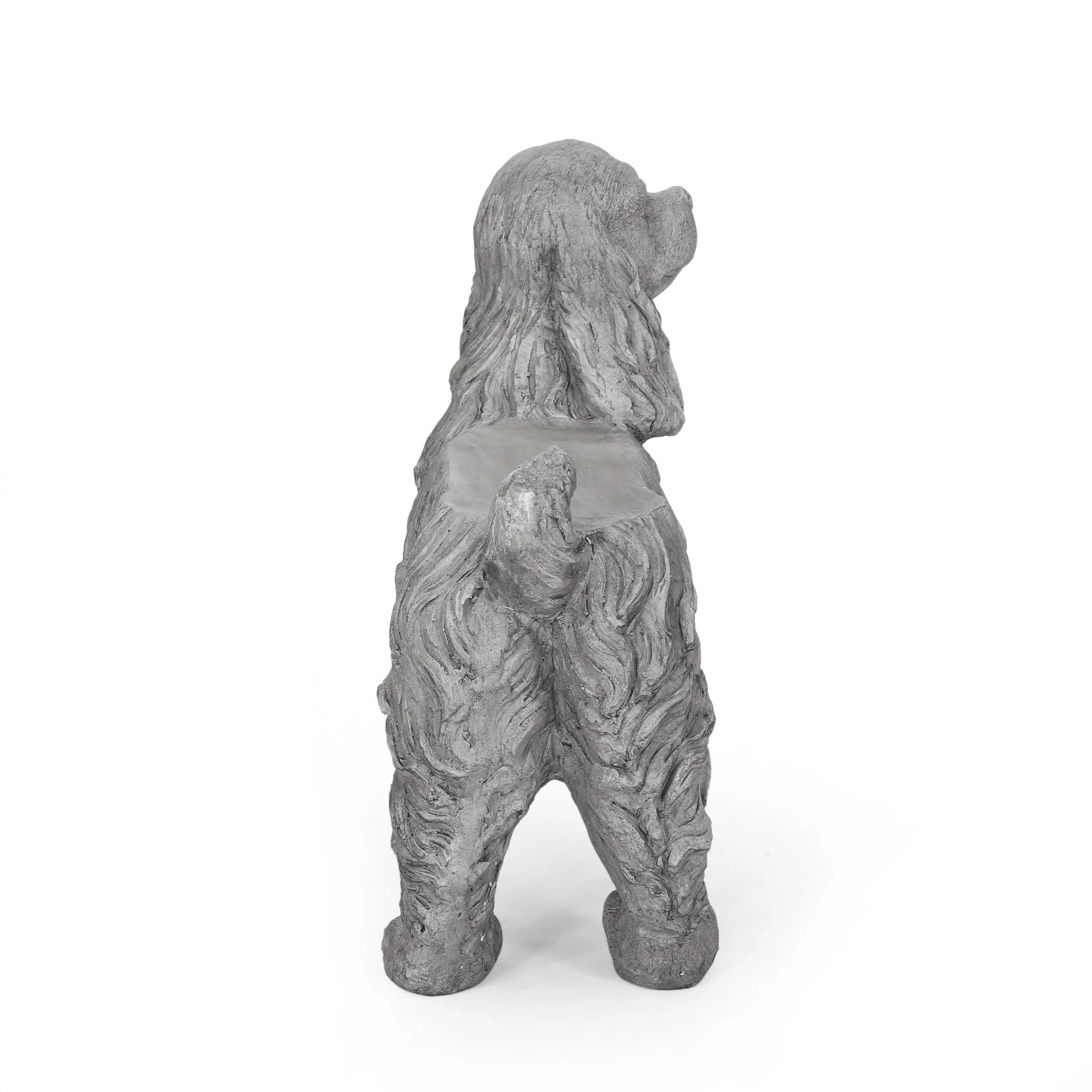 Charming Cocker Spaniel Dog Statue Bench Gray Magnesium Oxide 31.25' - Image 14