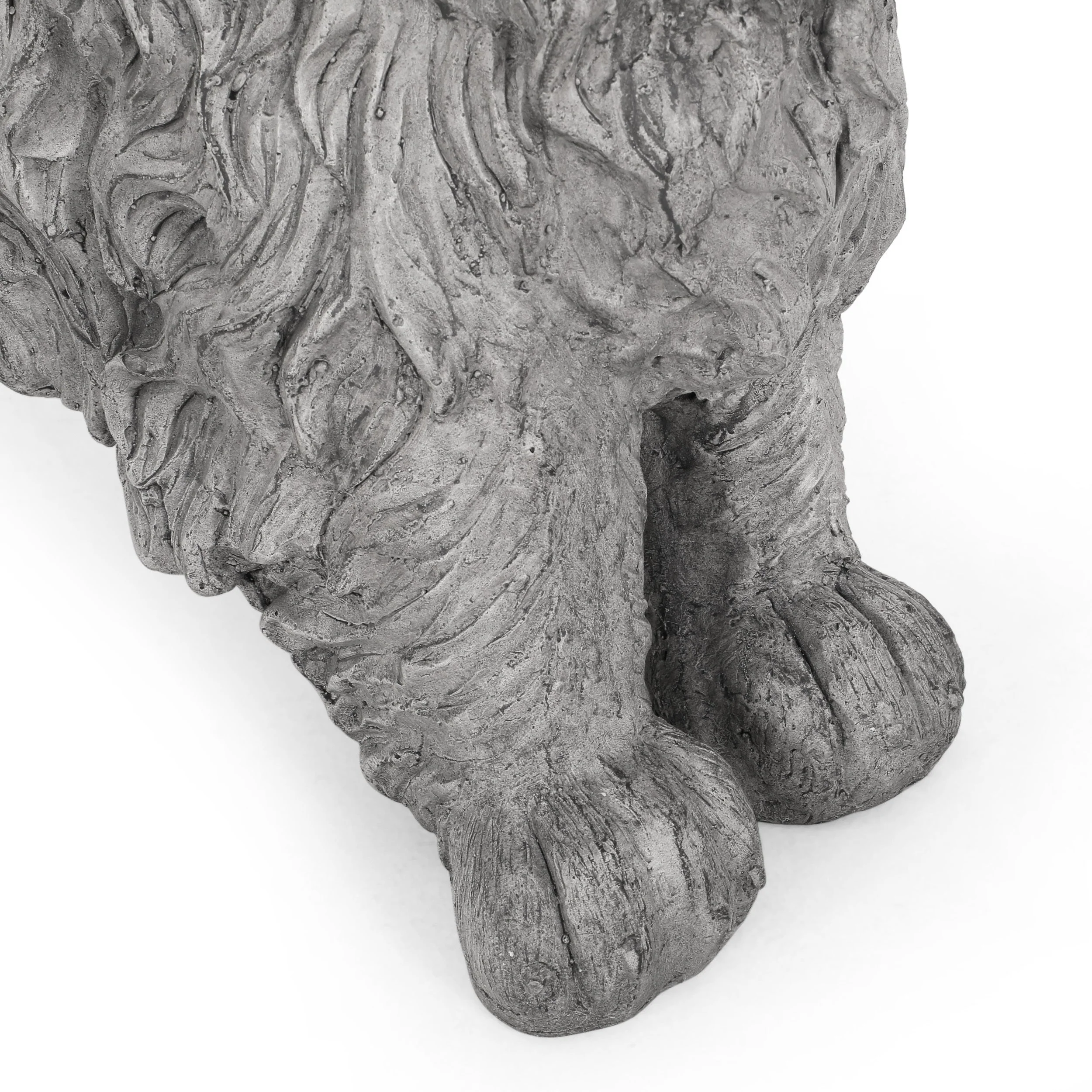 Charming Cocker Spaniel Dog Statue Bench Gray Magnesium Oxide 31.25' - Image 15