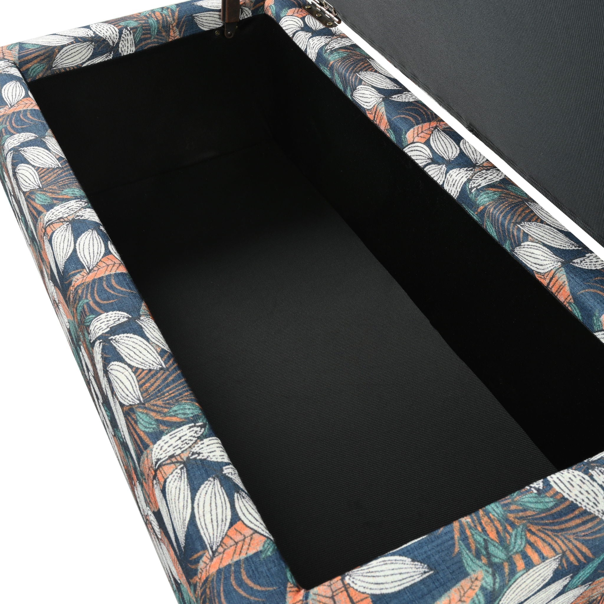 Charming Floral Storage Ottoman With Upholstered Fabric - Image 8