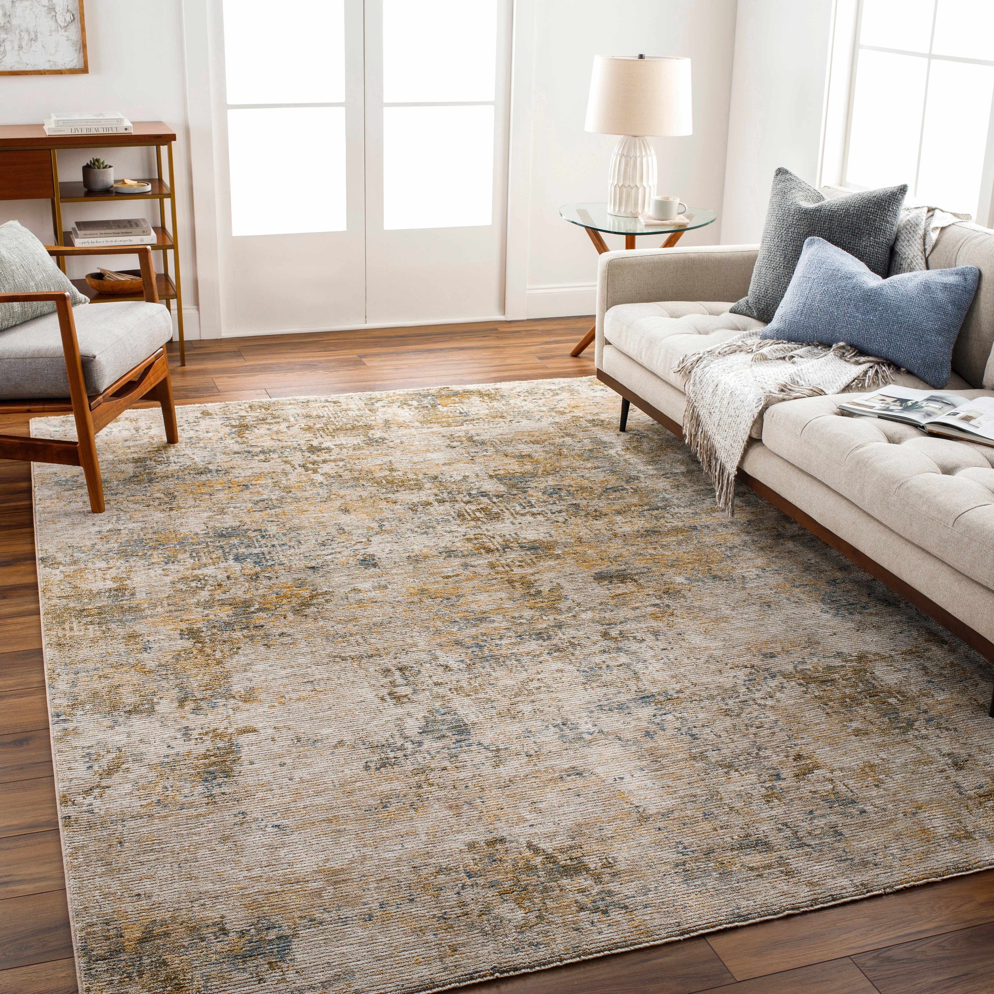 Chas Beige Rich Textured Traditional Rug - Image 2