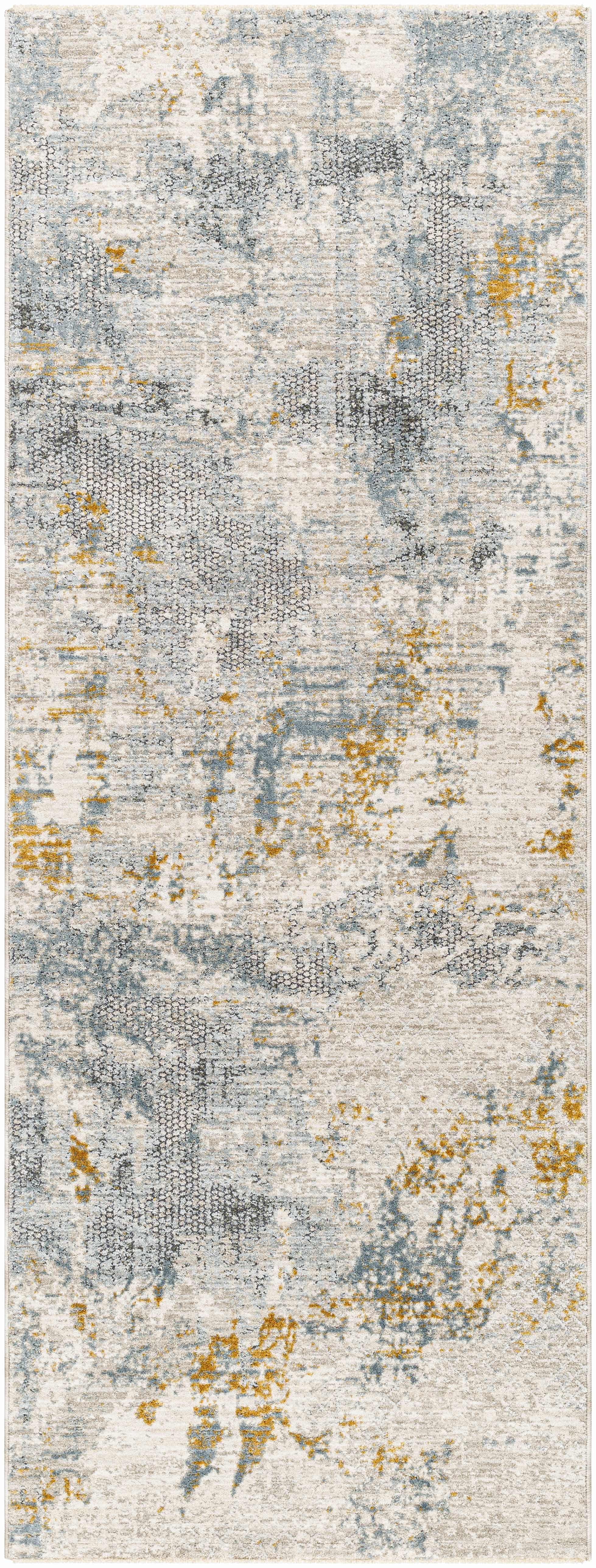 Chaya Textured Abstract Rug with Fringes - Image 11