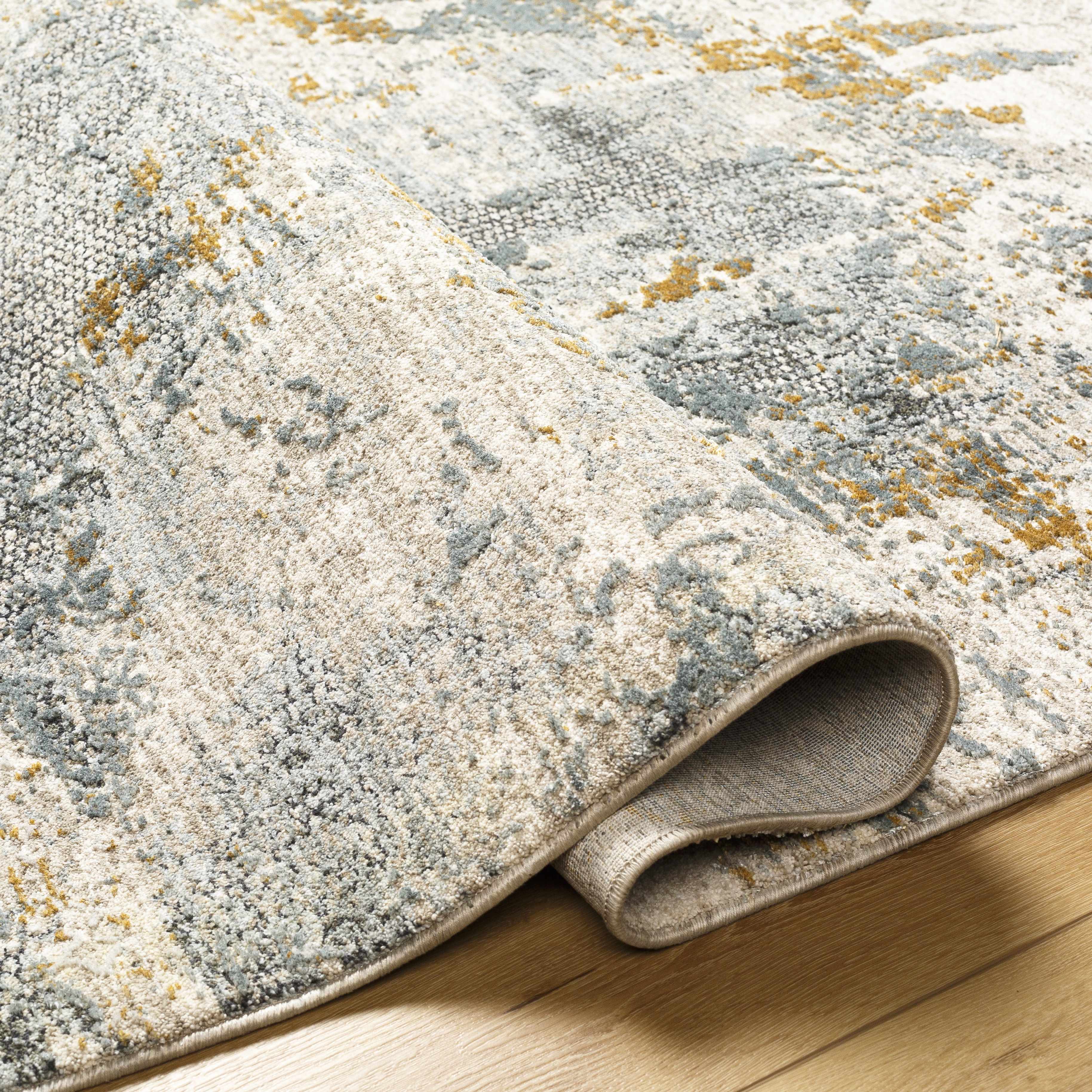 Chaya Textured Abstract Rug with Fringes - Image 12