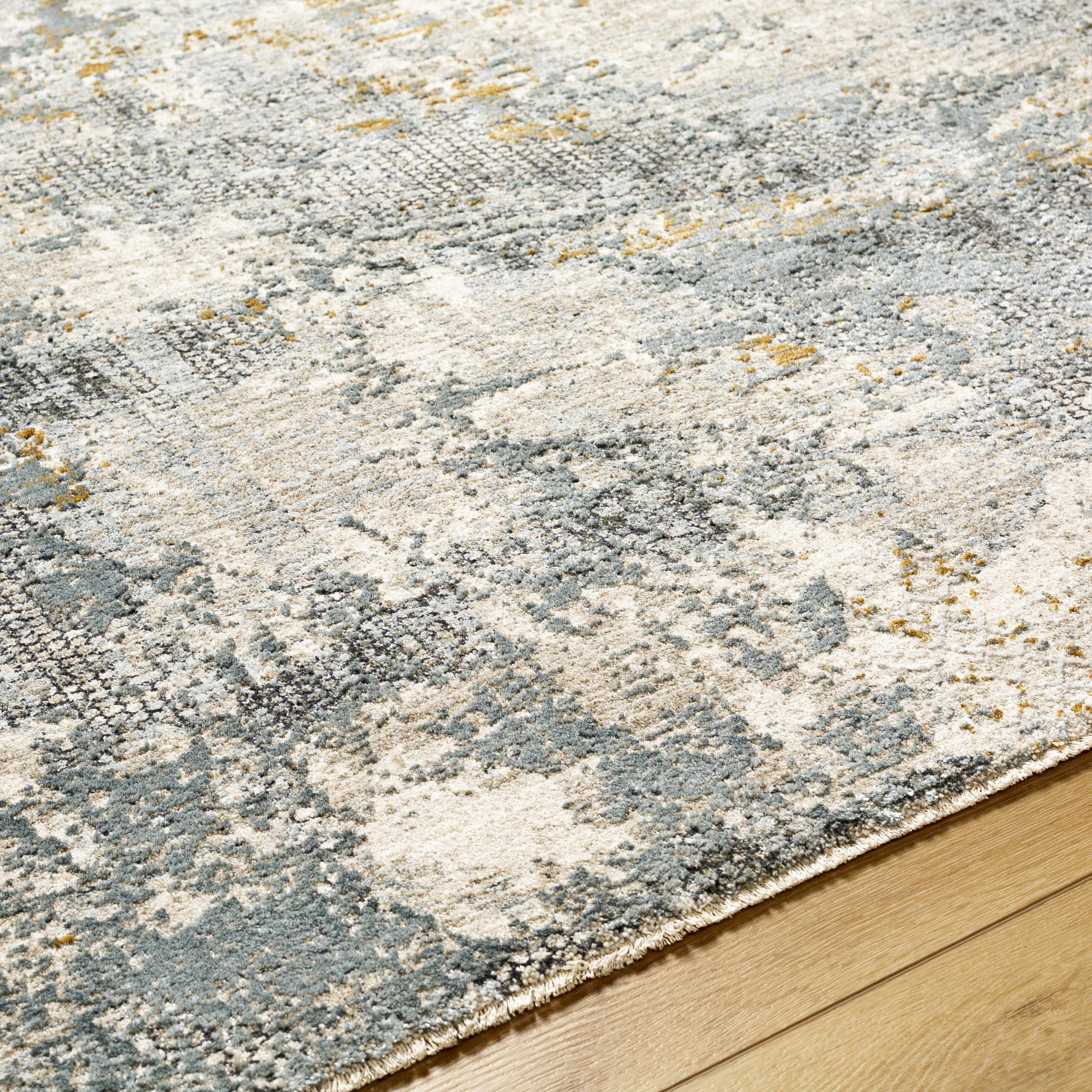 Chaya Textured Abstract Rug with Fringes - Image 13