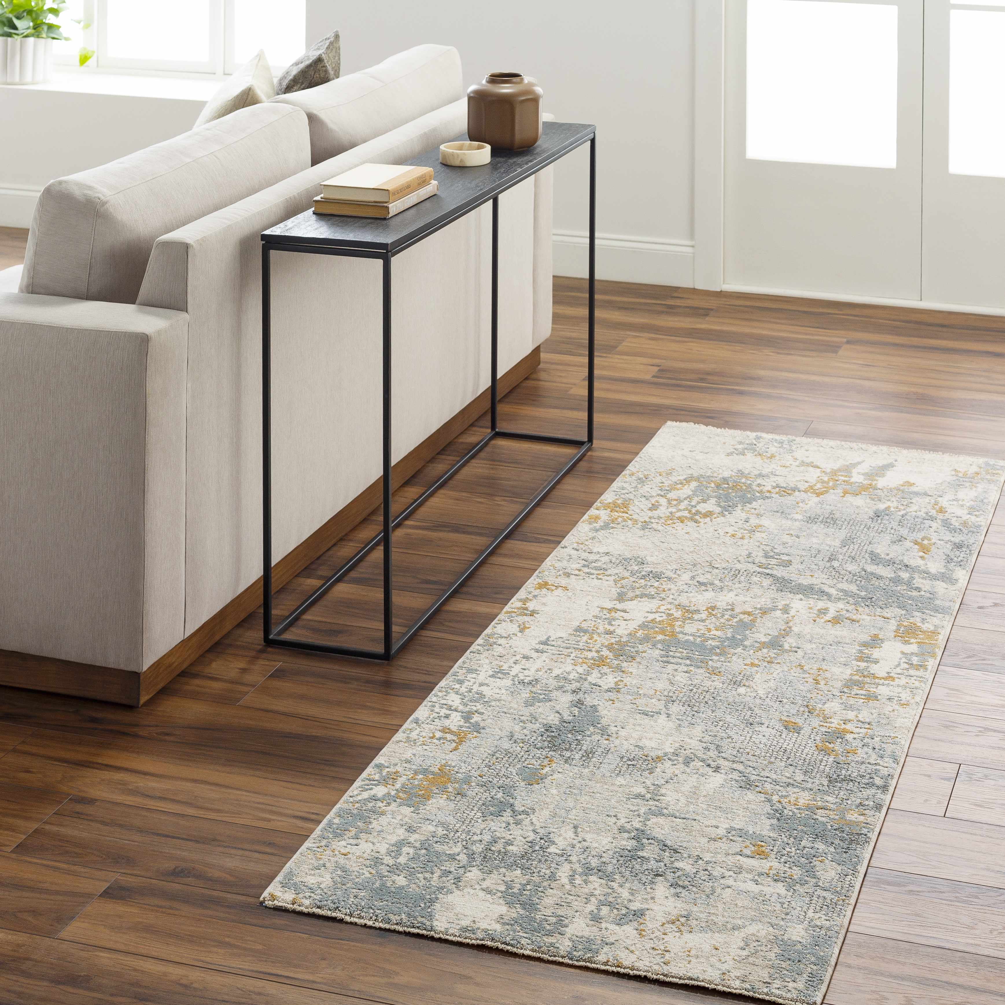 Chaya Textured Abstract Rug with Fringes - Image 16