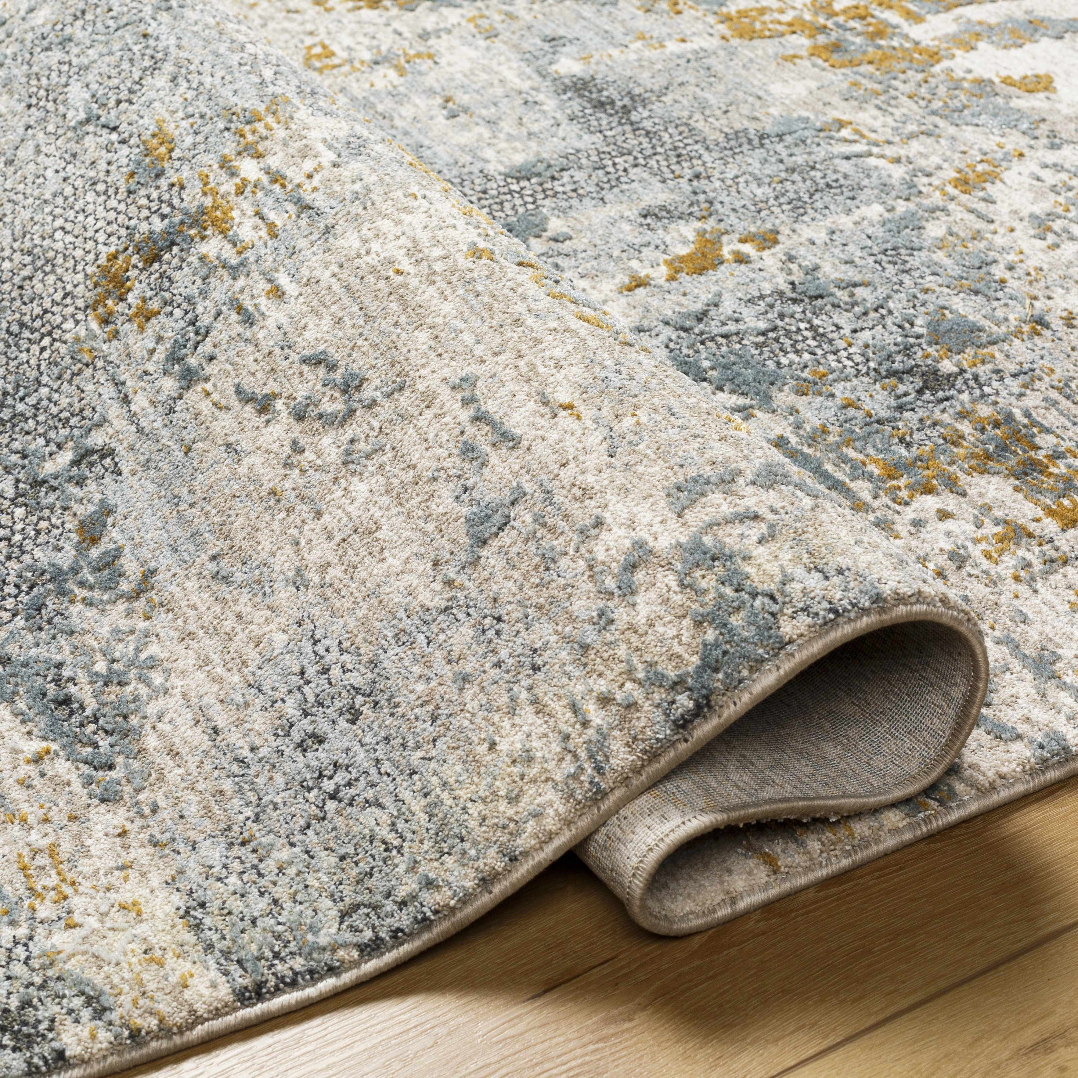 Chaya Textured Abstract Rug with Fringes - Image 19