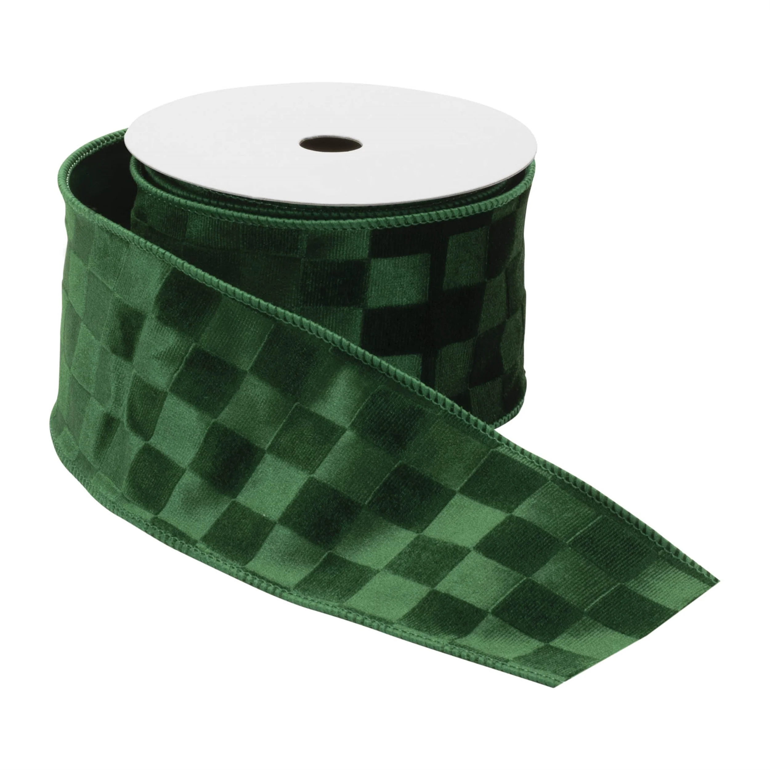 Checkered Texture Wired Ribbon (Set of 2) - Image 2