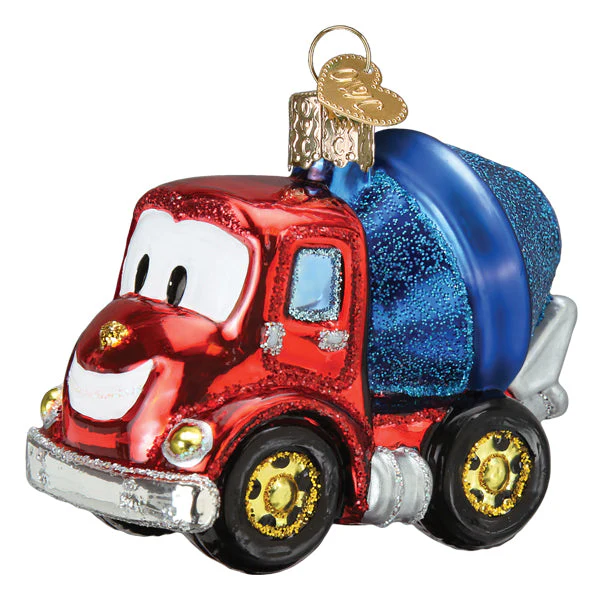 Cheerful Cement Truck Ornament - Image 3