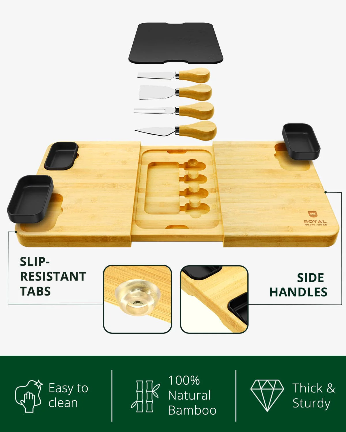Cheese Board Set with Slate Plate - Image 2