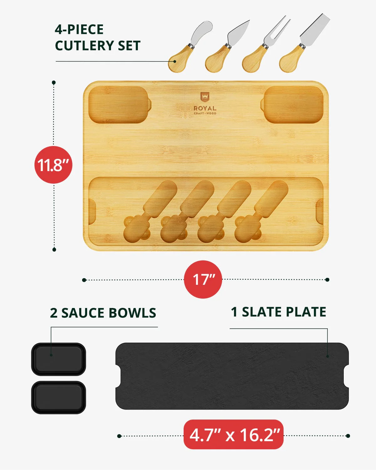 Cheese Board with Slate Plate - Image 3