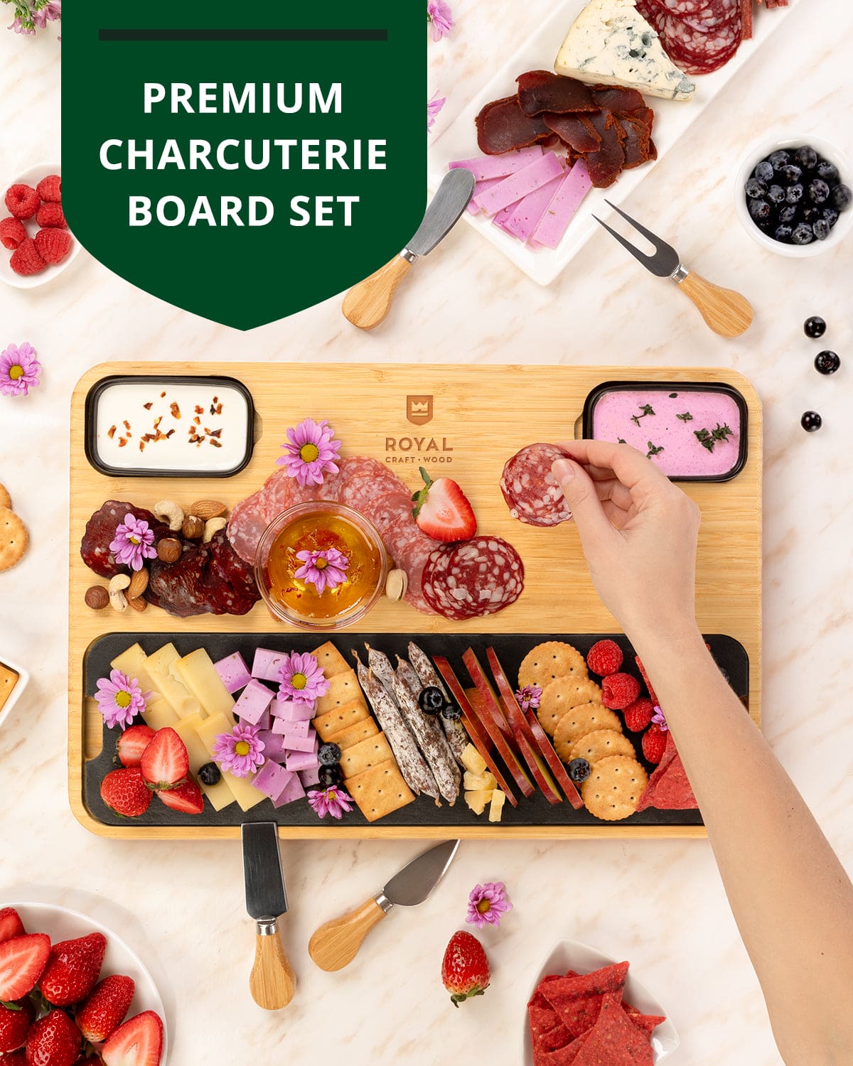 Cheese Board with Slate Plate - Image 4