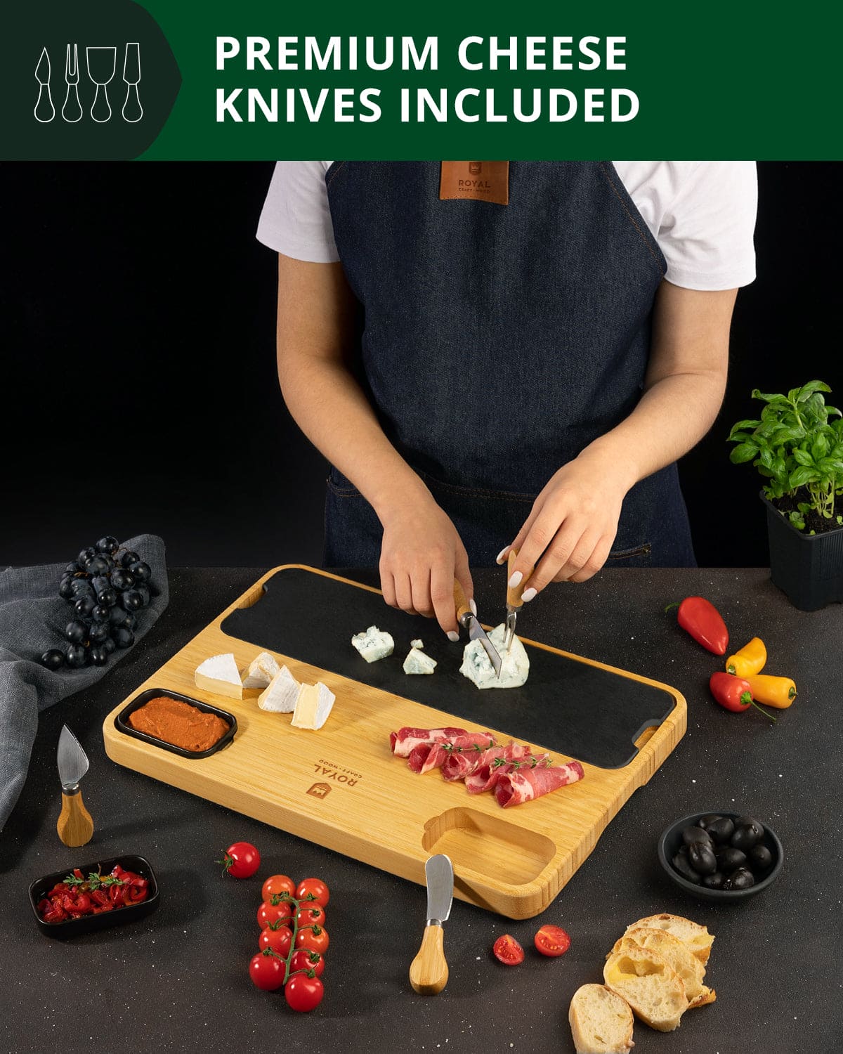 Cheese Board with Slate Plate - Image 9