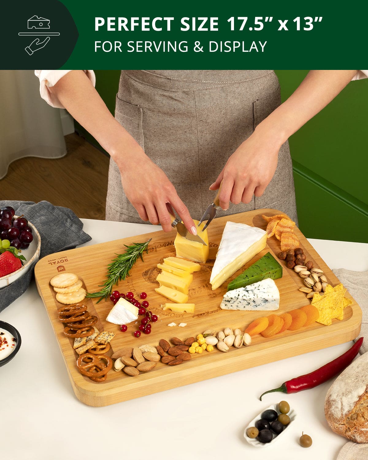 Cheese Board XXL with Cutlery Set - Image 4