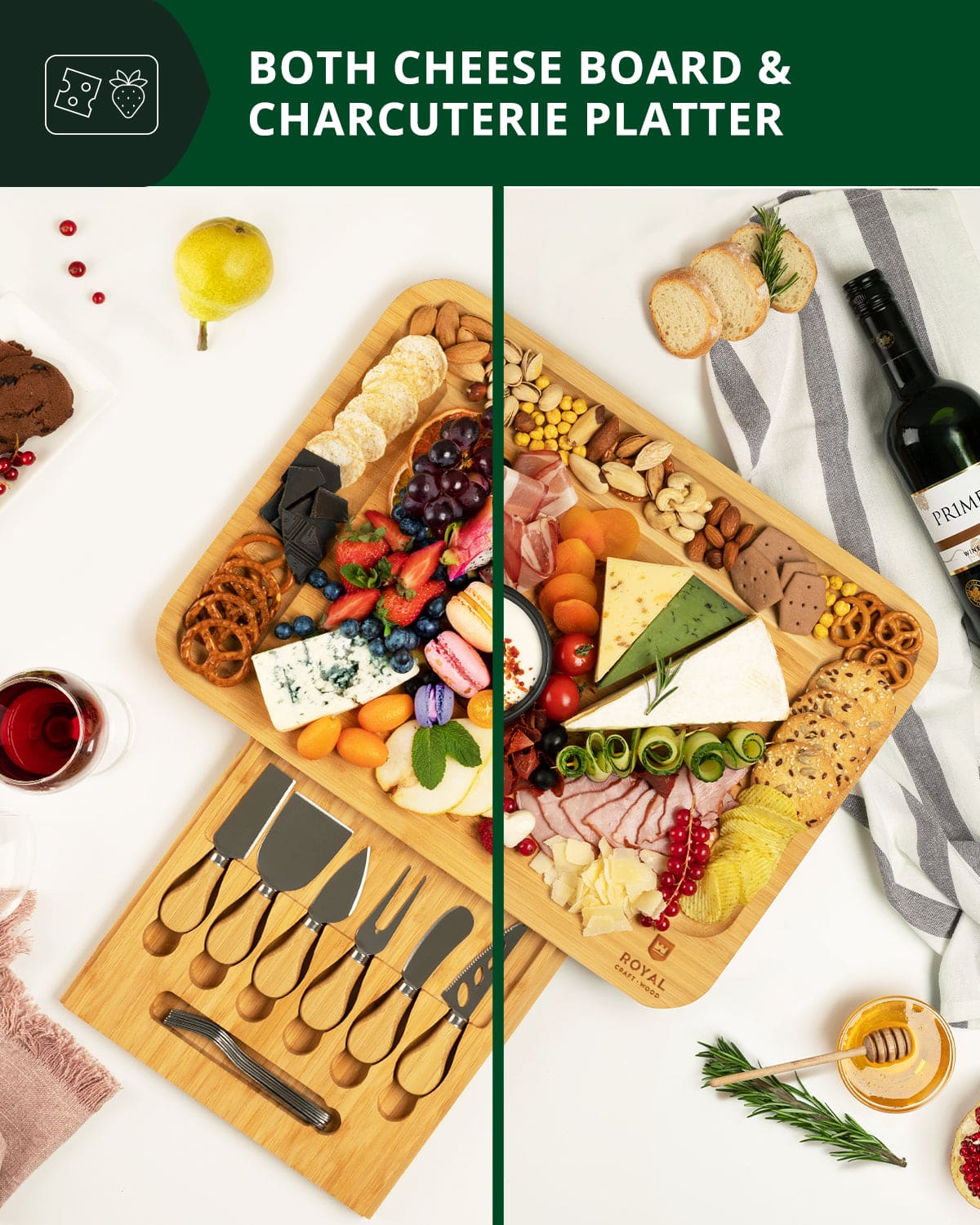 Cheese Board XXL with Cutlery Set - Image 5