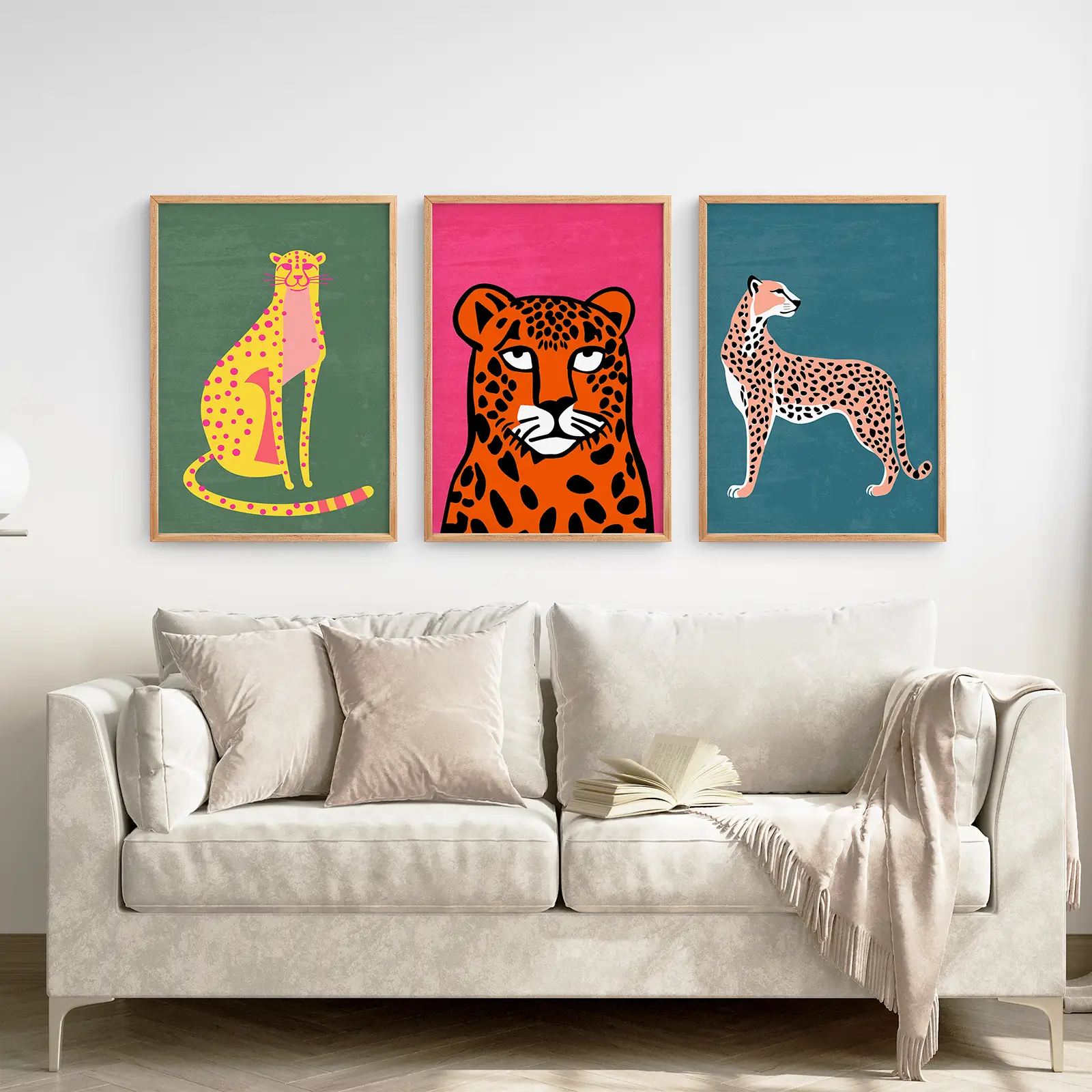 Cheetah Cat Prints Colorful Wall Art Decor - Image 6