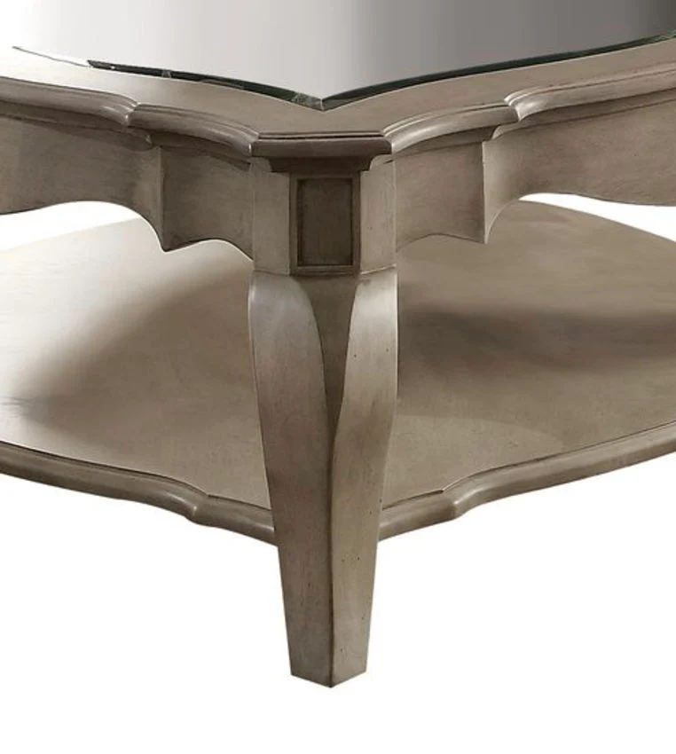 Chelmsford - Clear Glass Coffee Table - Taupe - Image 3