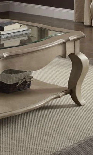 Chelmsford - Clear Glass Coffee Table - Taupe - Image 4