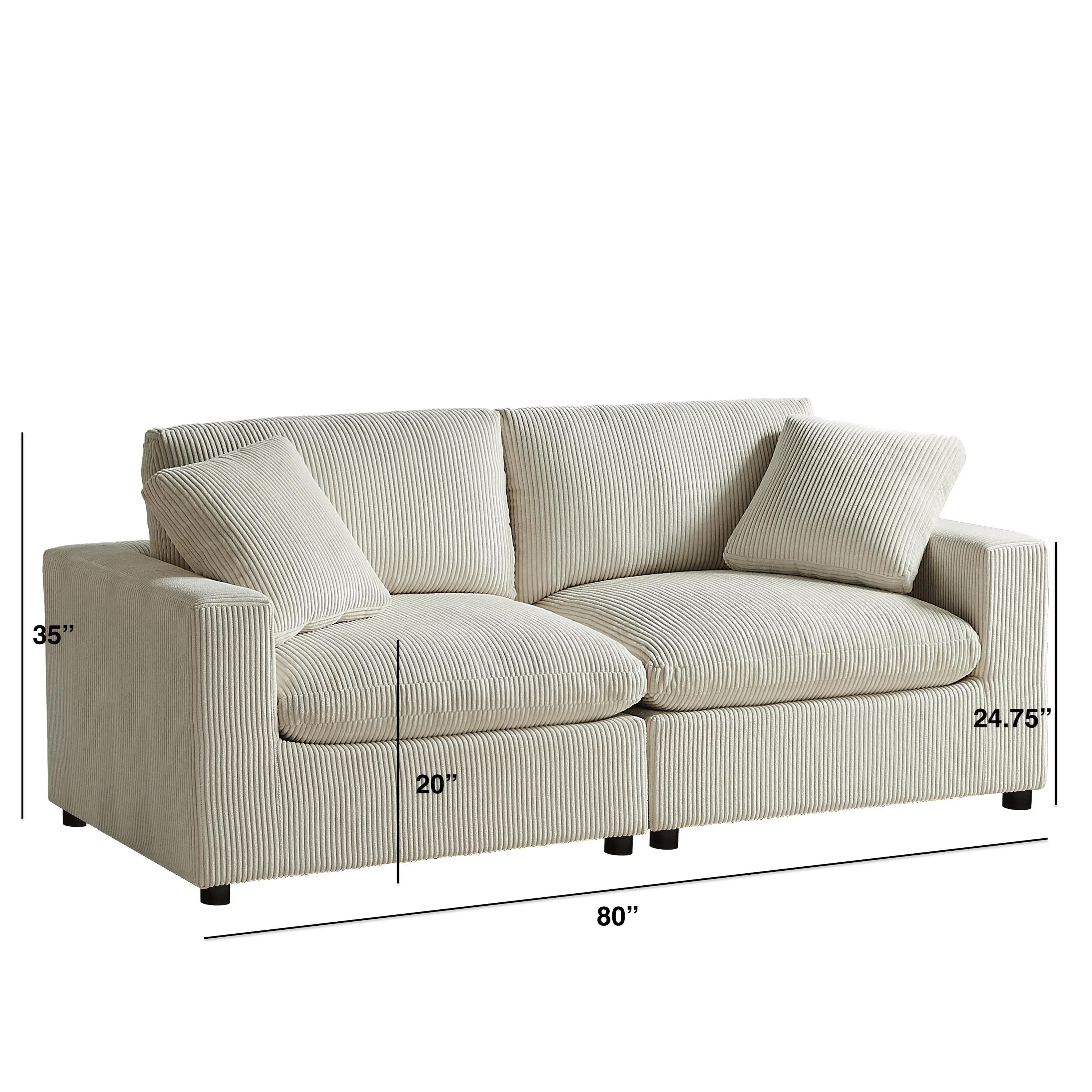 Chelsea Modular 2-Piece Sofa - Beige - Image 8