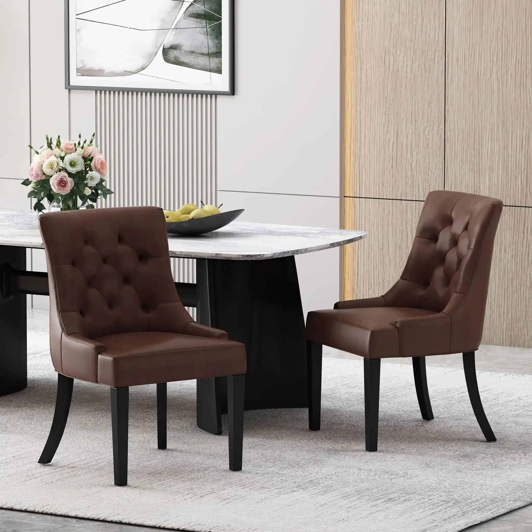 Cheney - Contemporary Dining Chair Tufted Upholstery (Set of 2) - Image 6