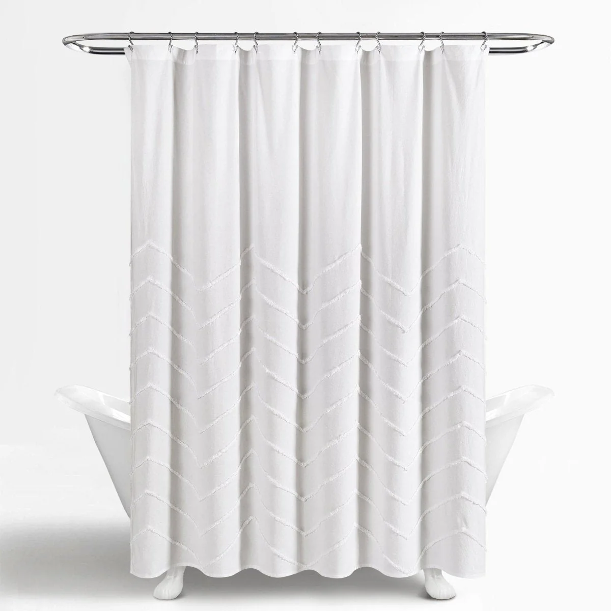 Chenille Chevron Shower Curtain - Image 12