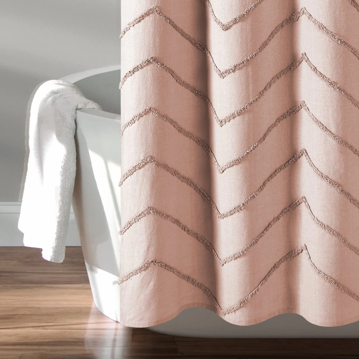 Chenille Chevron Shower Curtain - Image 13