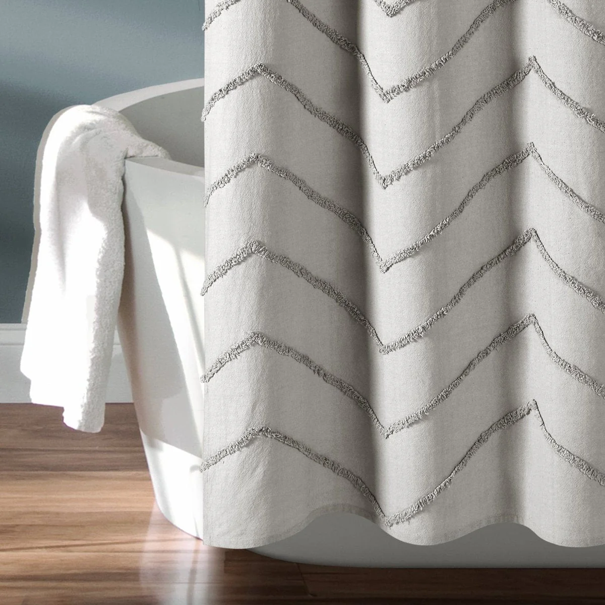 Chenille Chevron Shower Curtain - Image 14