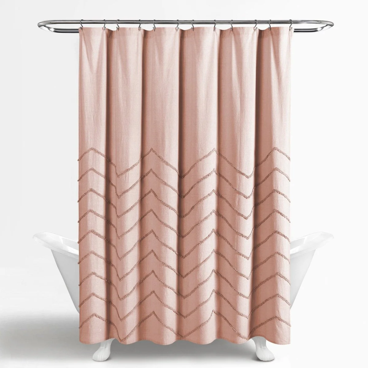 Chenille Chevron Shower Curtain - Image 5