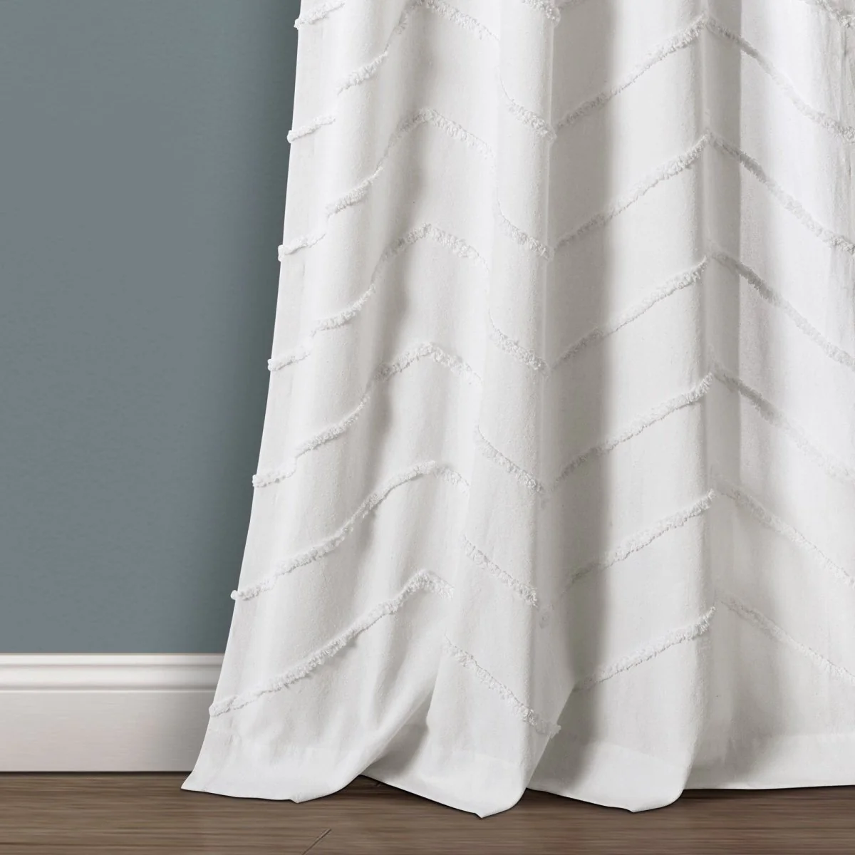 Chenille Chevron Window Curtain Panel Set - Image 13
