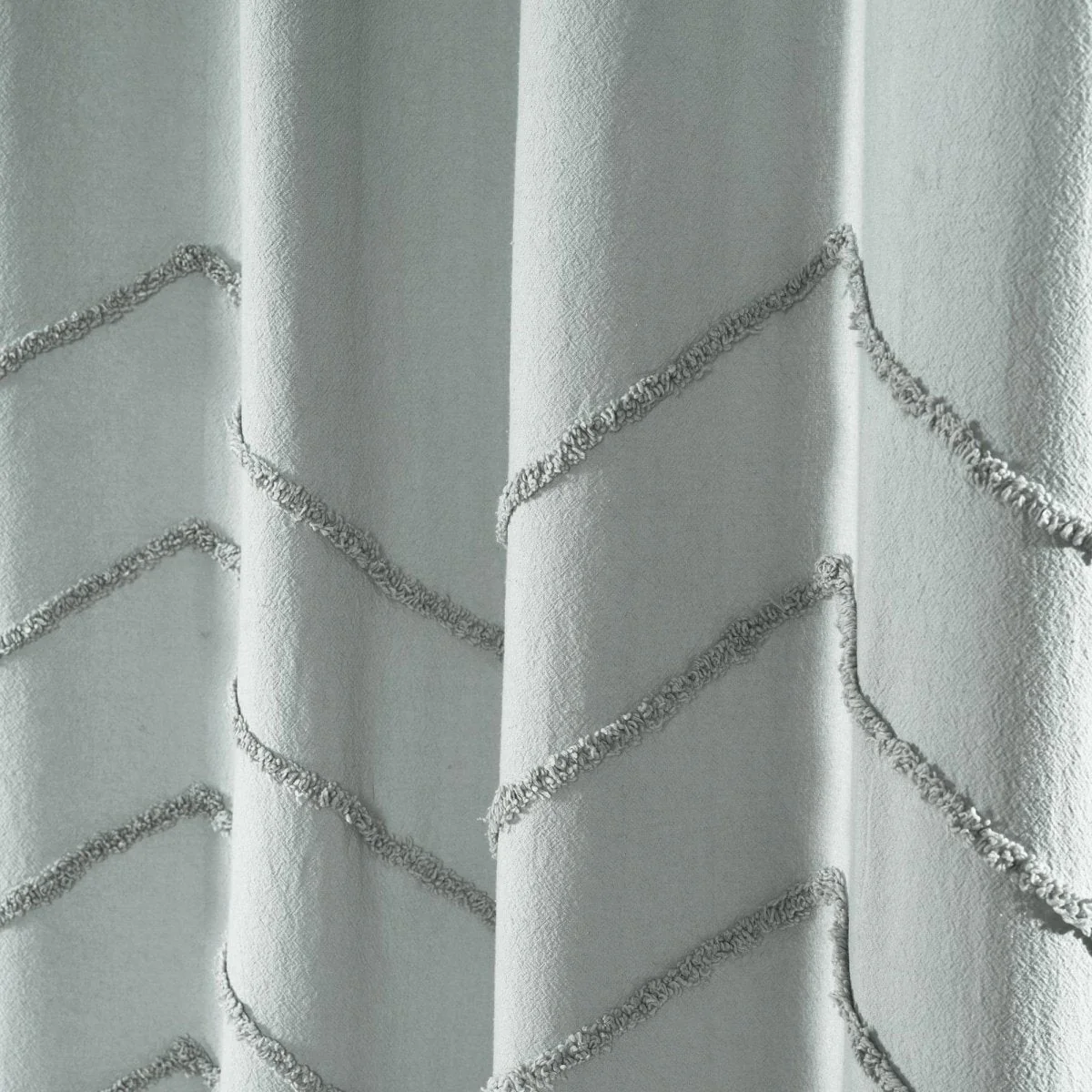 Chenille Chevron Window Curtain Panel Set - Image 4