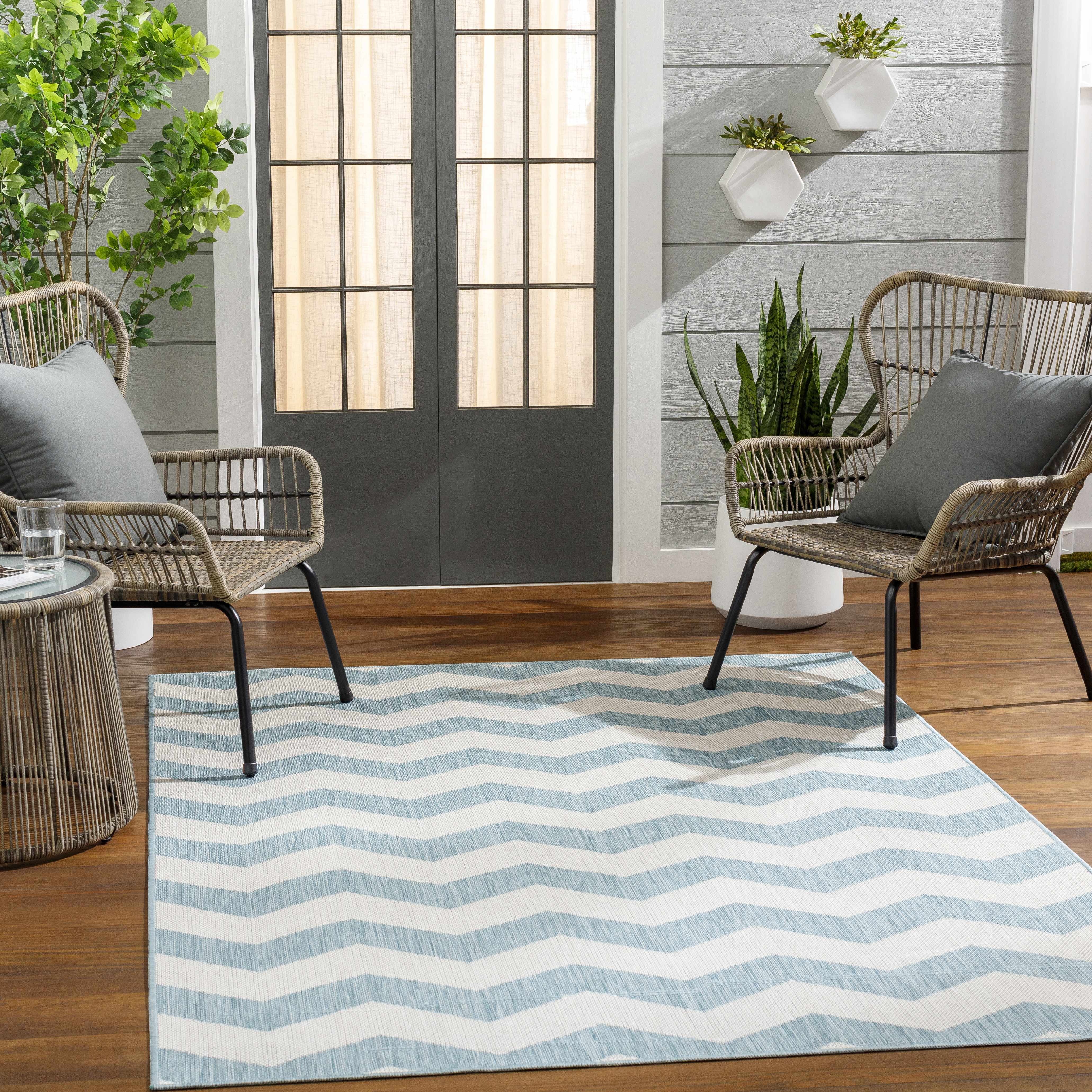 Cheri Thatch Light Blue Area Carpet Area Rug - Clearance - Image 10