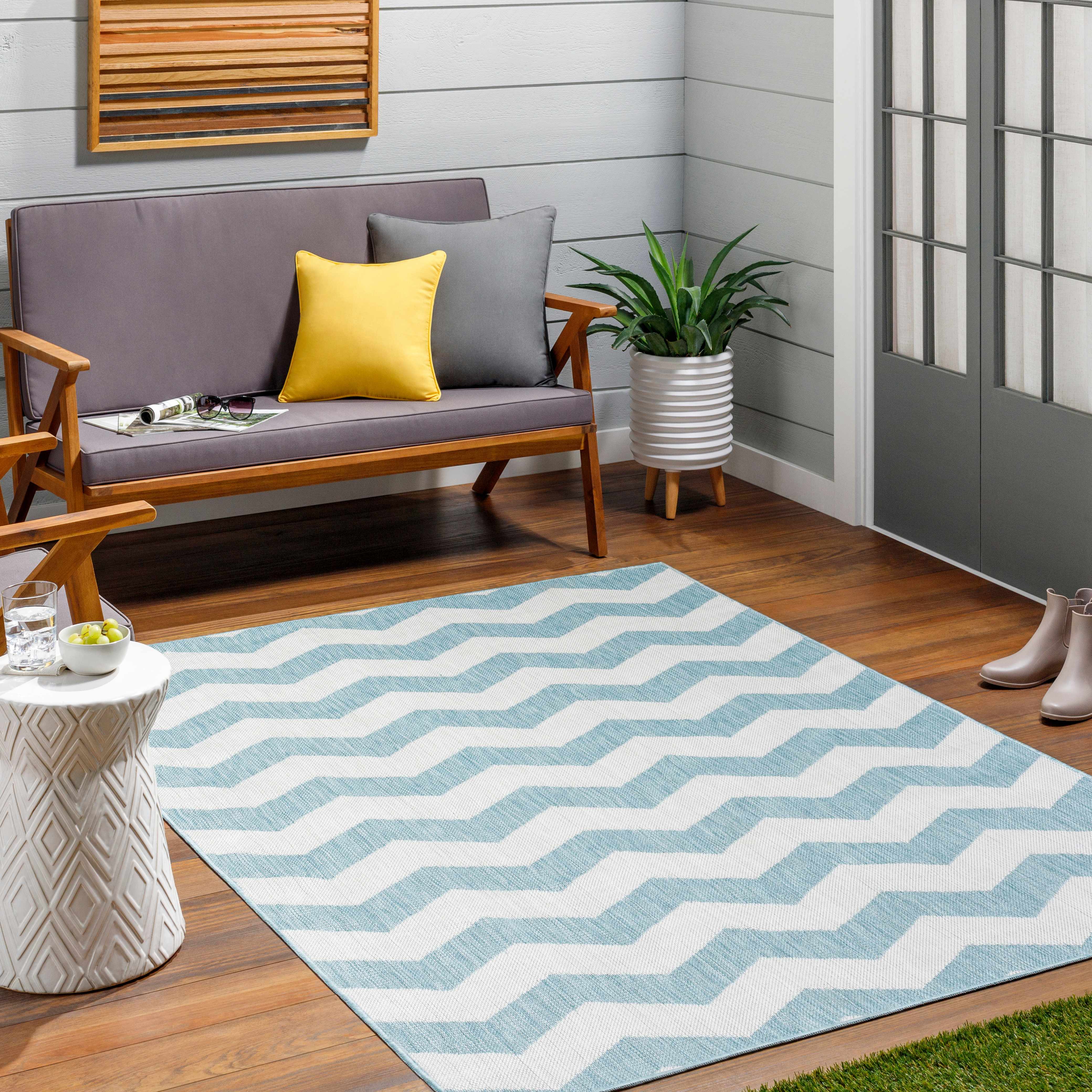 Cheri Thatch Light Blue Area Carpet Area Rug - Clearance - Image 2