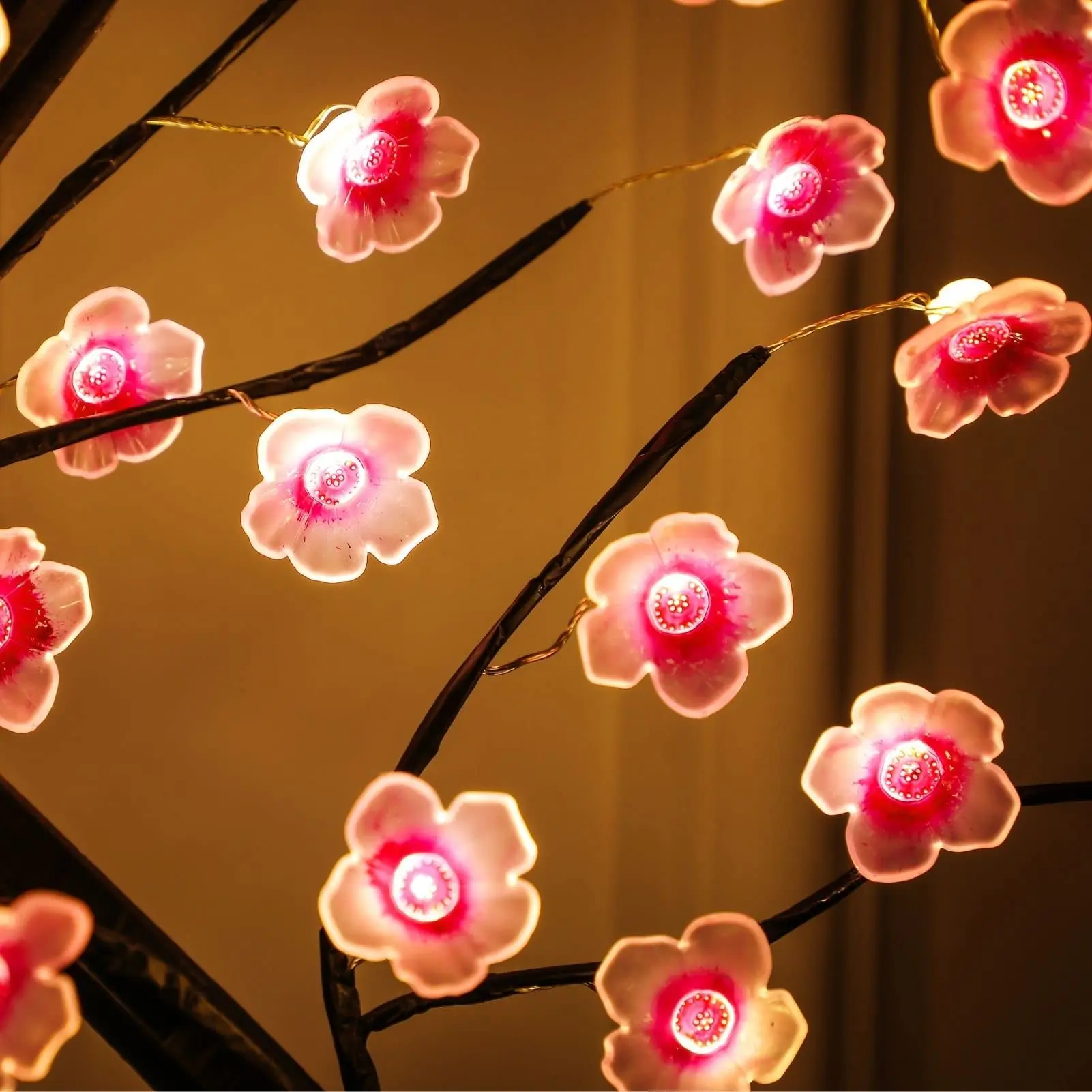 Cherry Blossom Tree LED Night Light USB Battery Touch Lamp Desktop Home Decor - Image 5