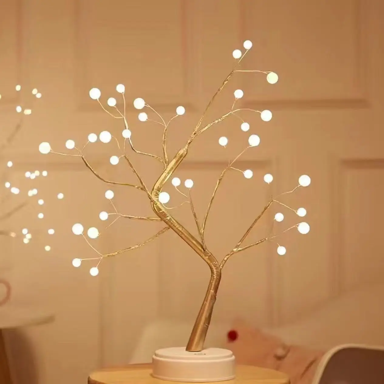 Cherry Blossom Tree LED Night Light USB Battery Touch Lamp Desktop Home Decor - Image 8