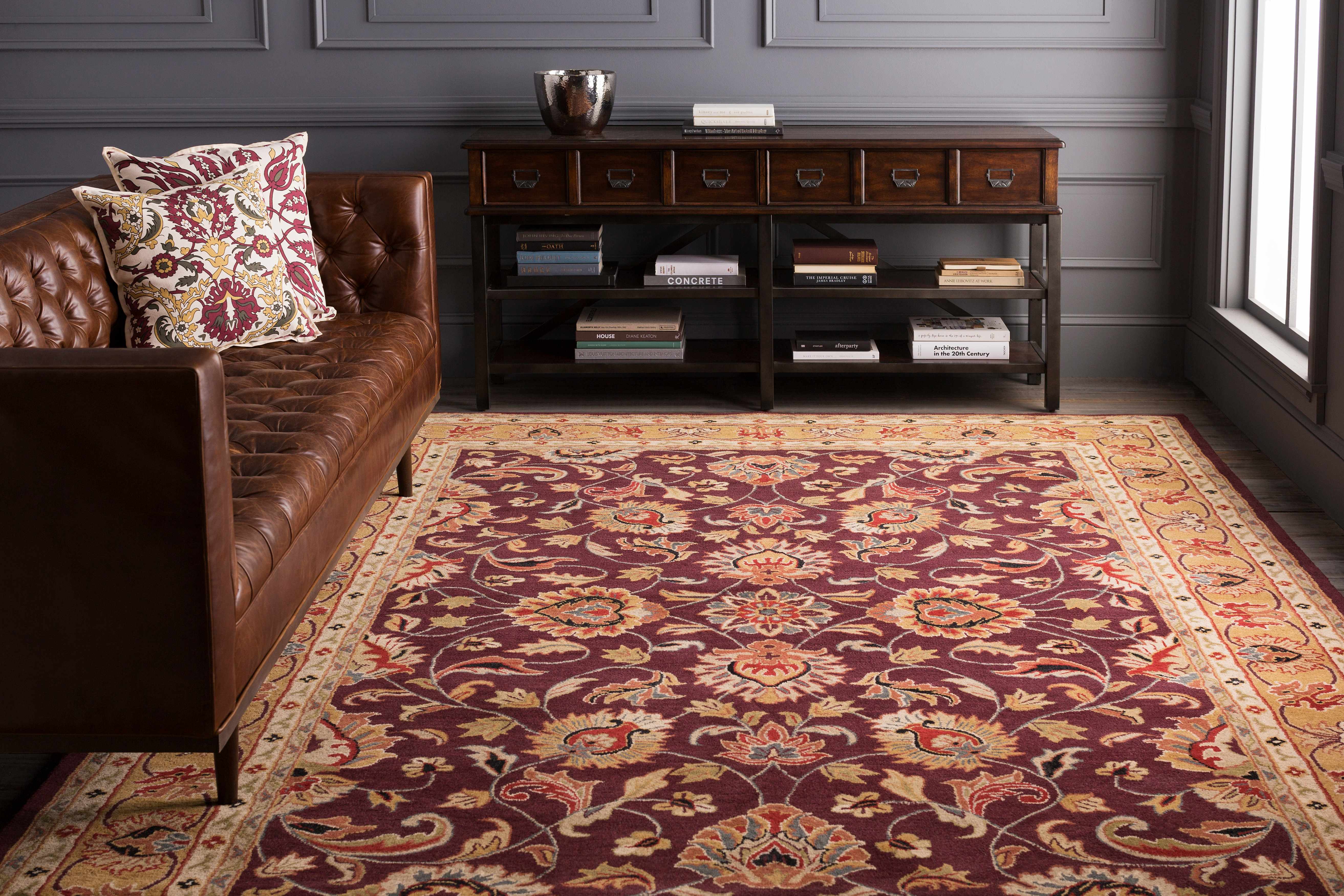 Cherryfield Burgundy 1024 Wool Area Rug - Image 15