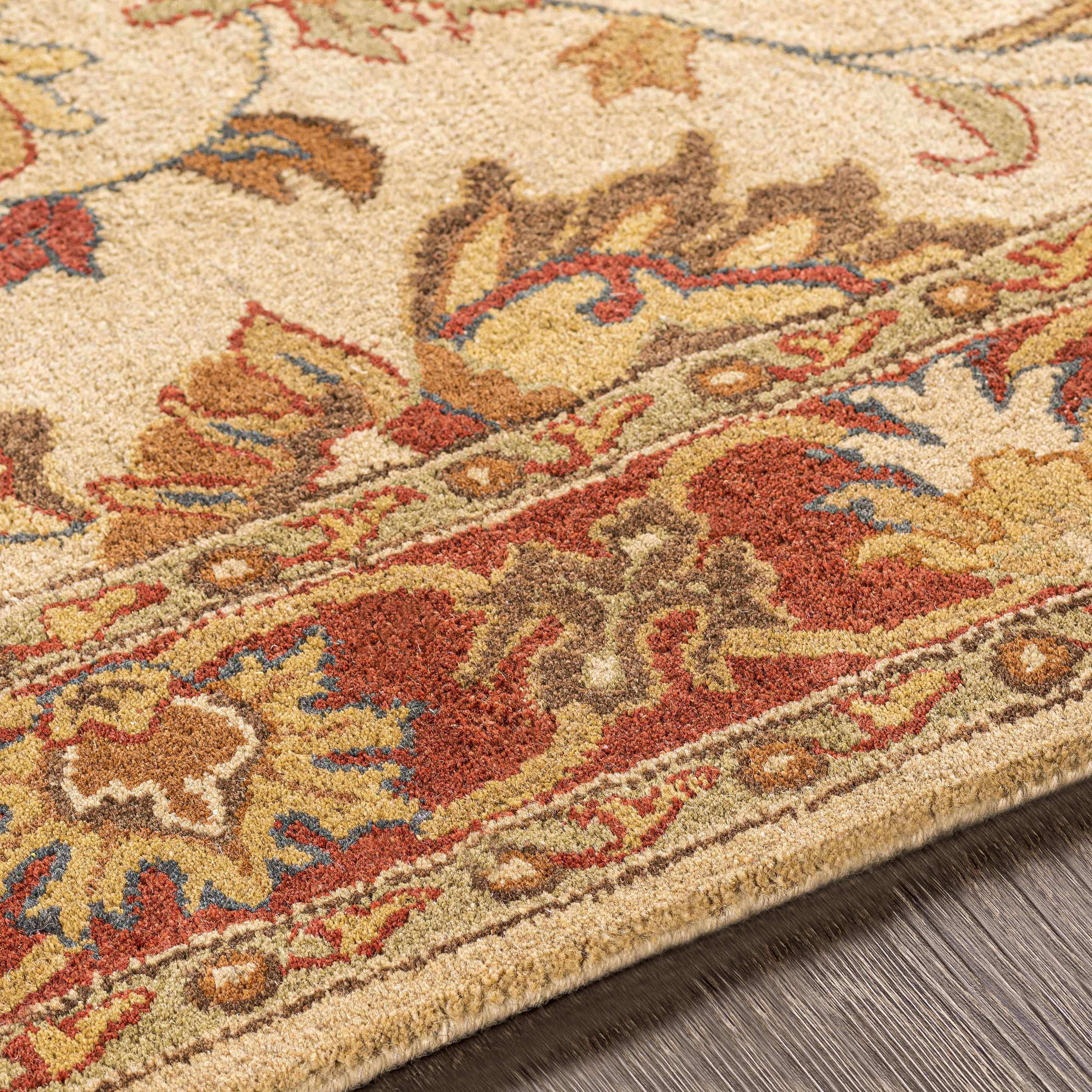 Cherryfield Hand Tufted Brown & Rust 1001 Wool Rug - Image 10