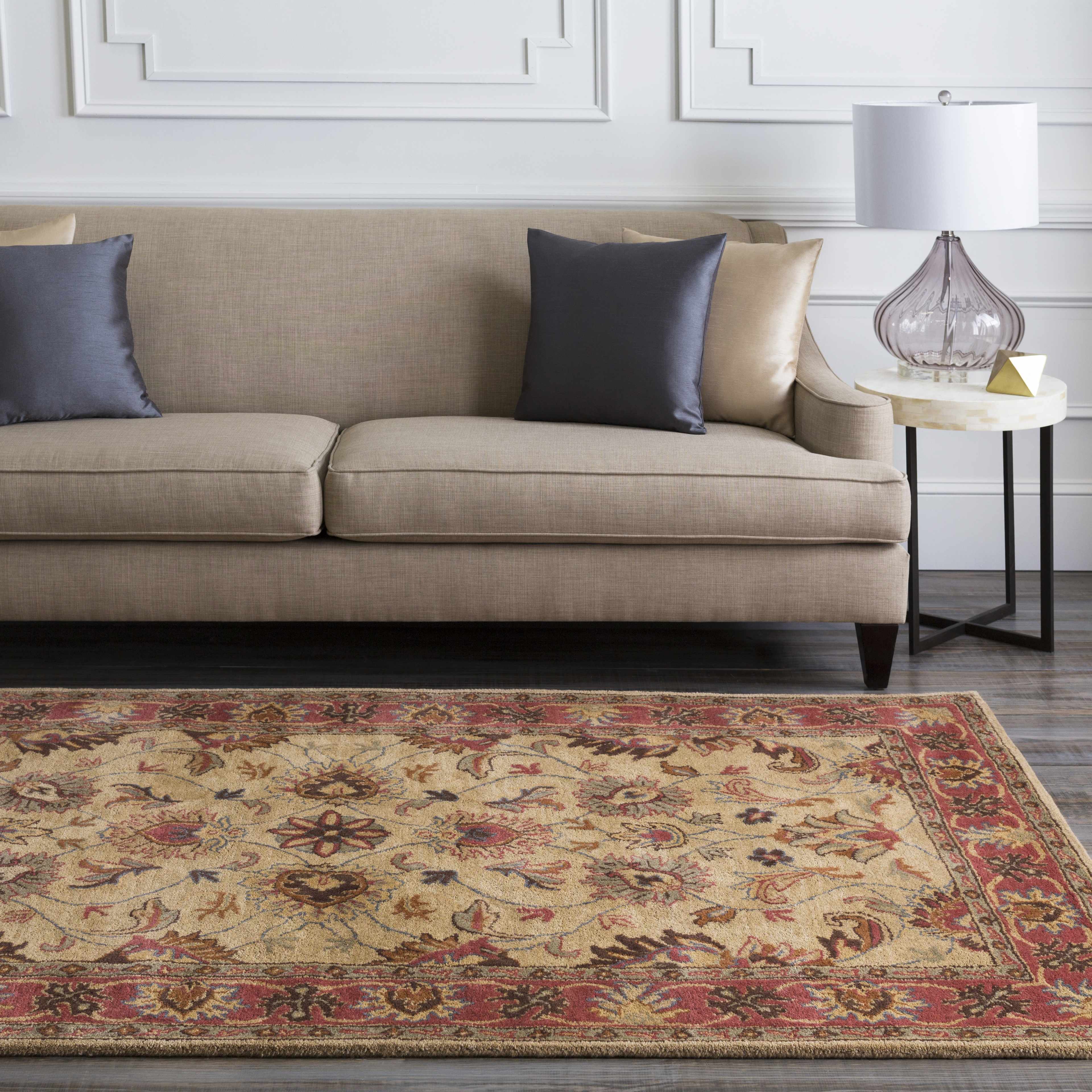 Cherryfield Hand Tufted Brown & Rust 1001 Wool Rug - Image 2