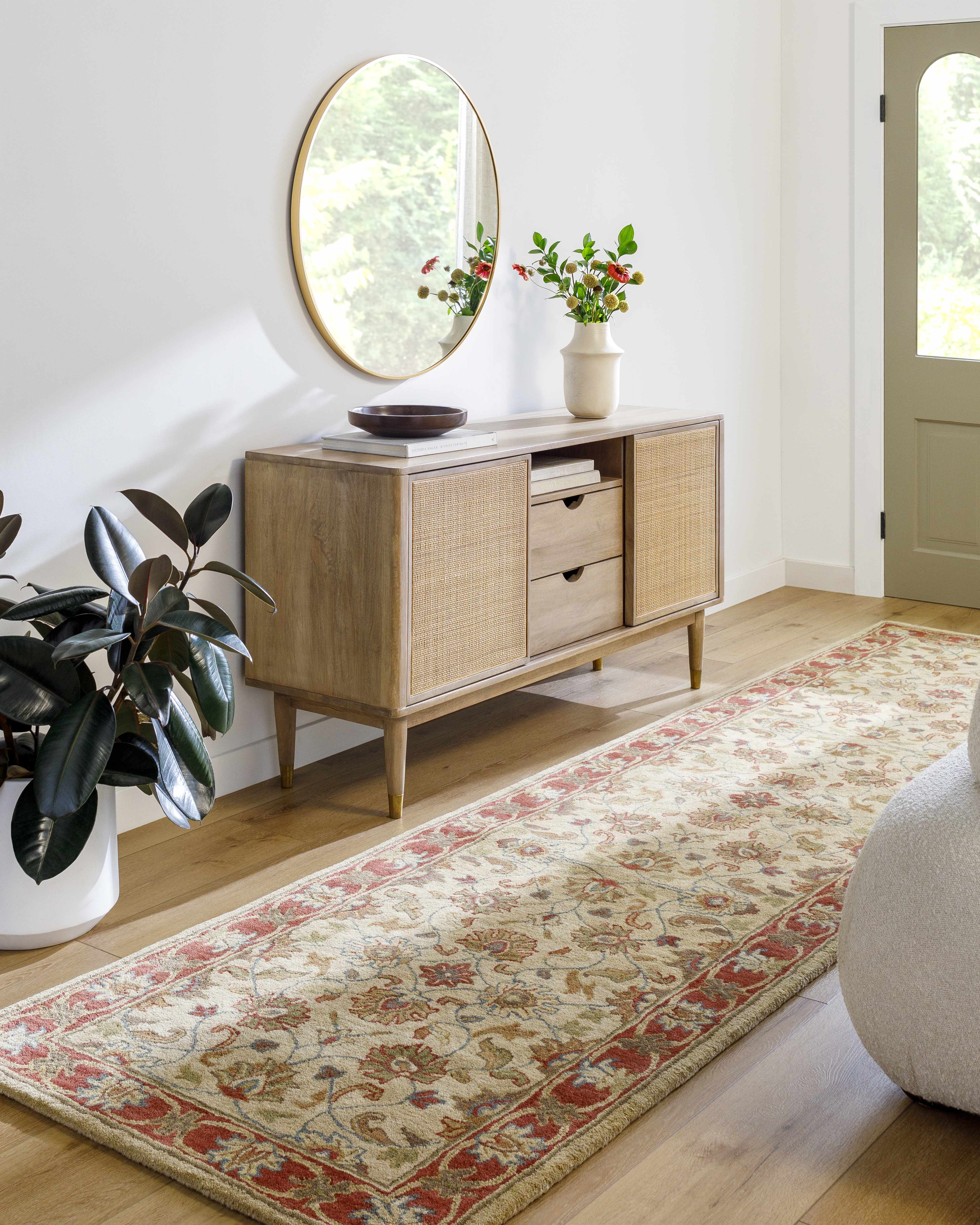 Cherryfield Hand Tufted Brown & Rust 1001 Wool Rug - Image 3