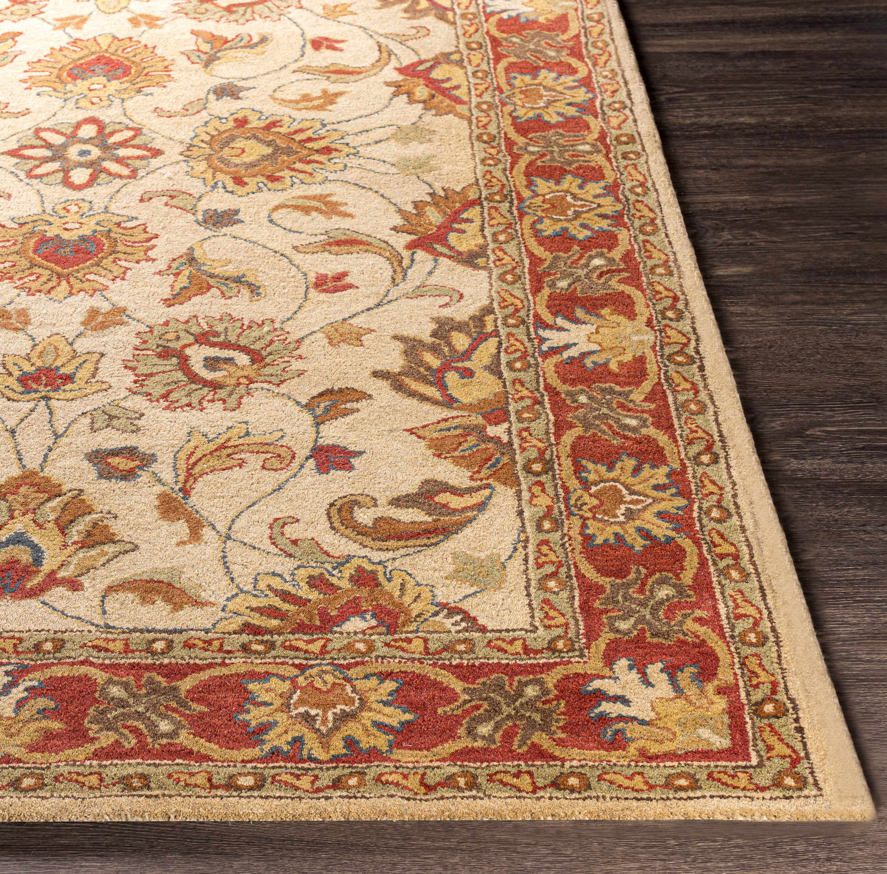 Cherryfield Hand Tufted Brown & Rust 1001 Wool Rug - Image 5