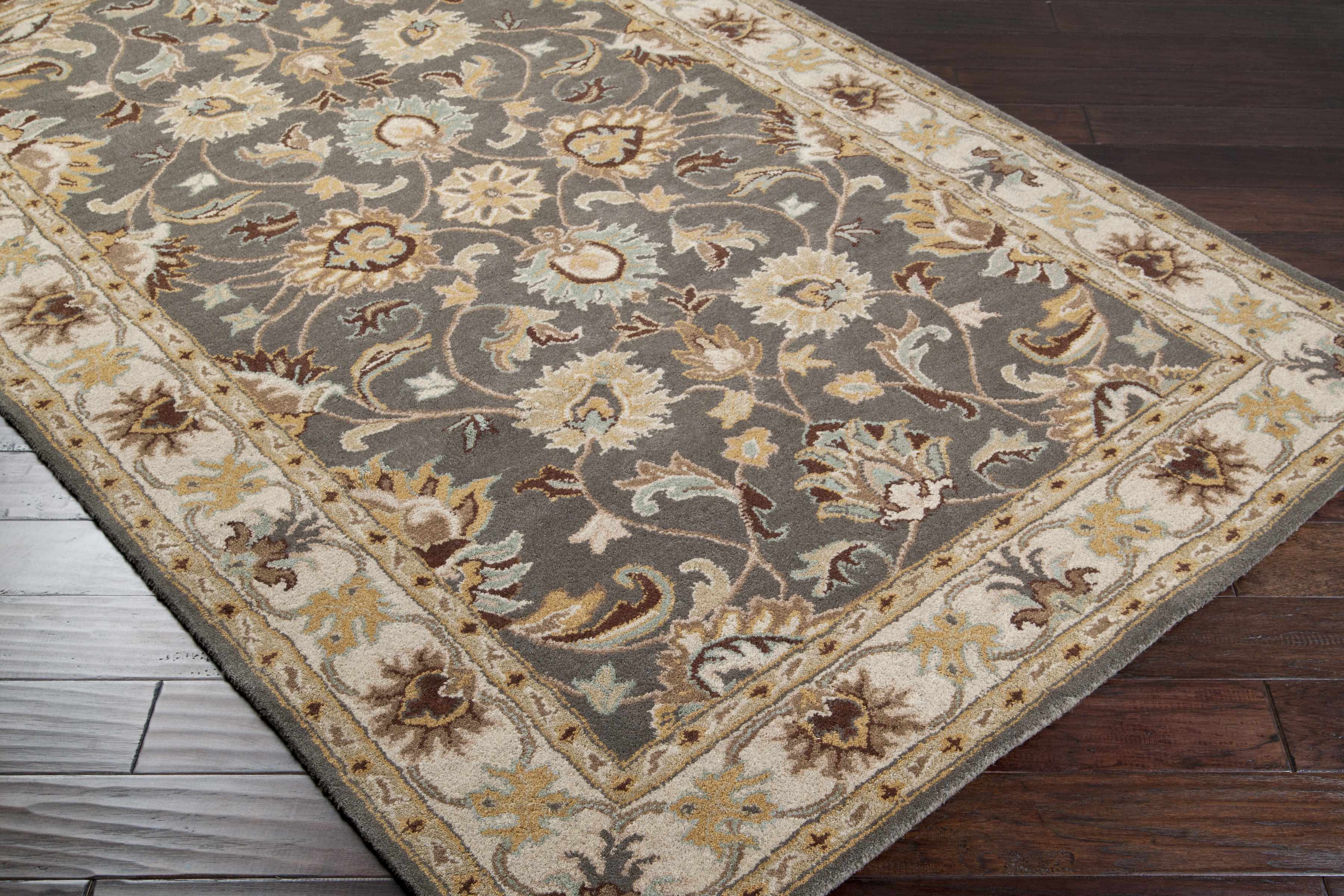 Cherryfield Hand Tufted Taupe Wool Rug - Image 3