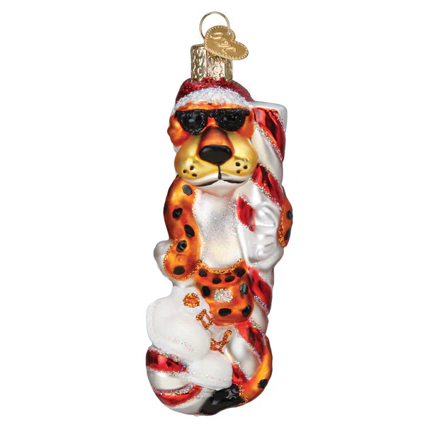 Chester Cheetah On Candy Cane Ornament - Image 3