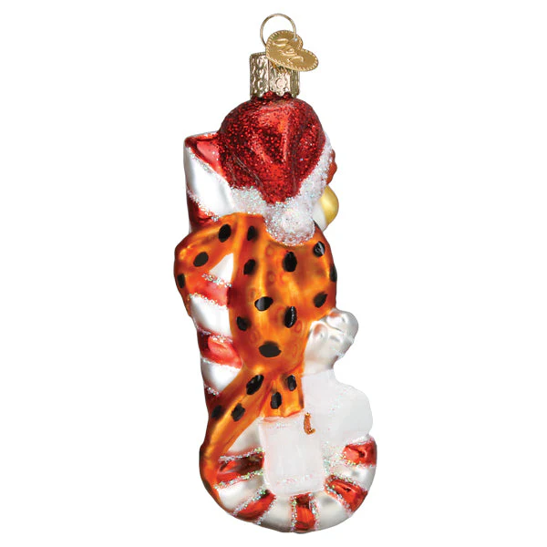Chester Cheetah On Candy Cane Ornament - Image 4