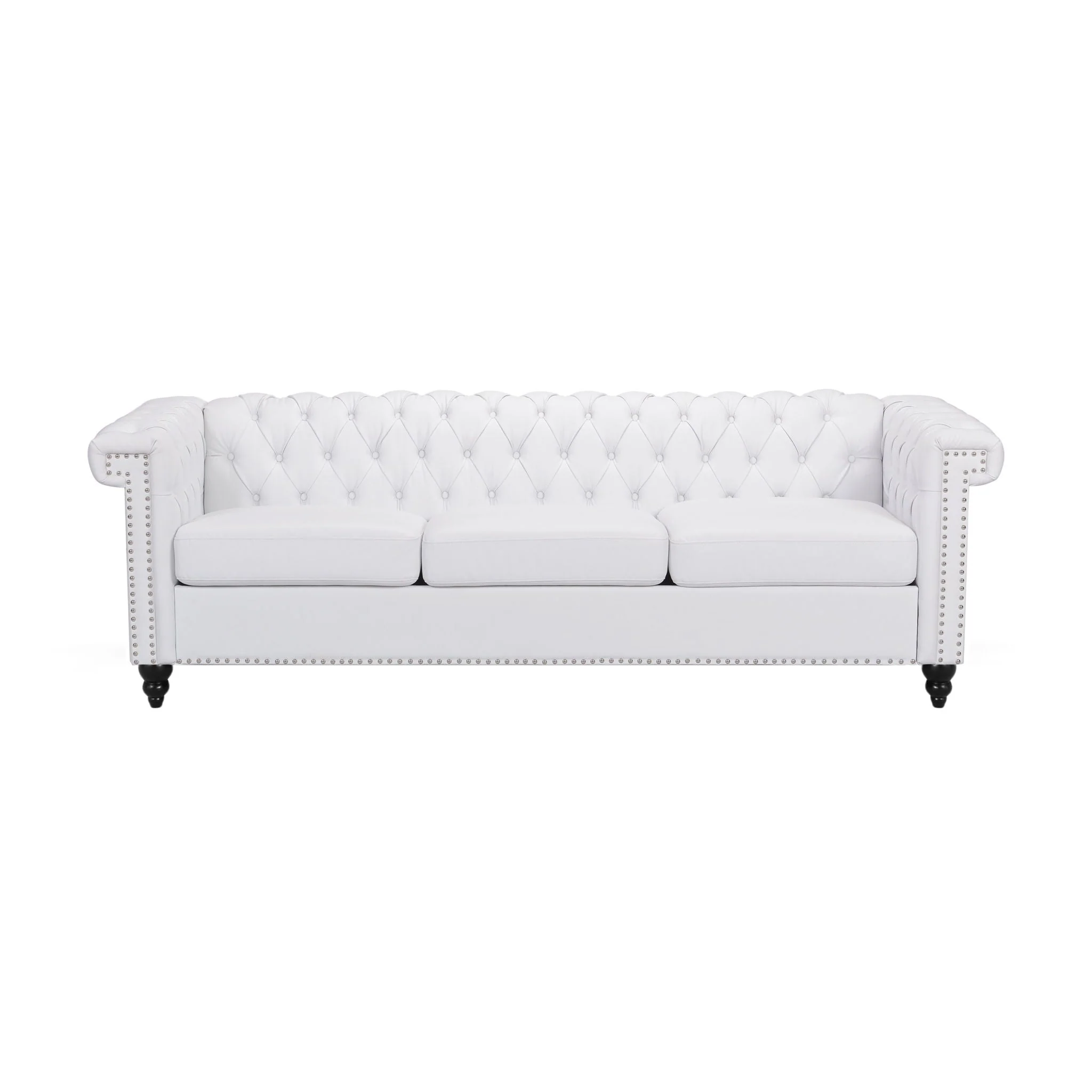 Chesterfield Style 3 Seater Sofa With Deep Button Tufting - Image 2