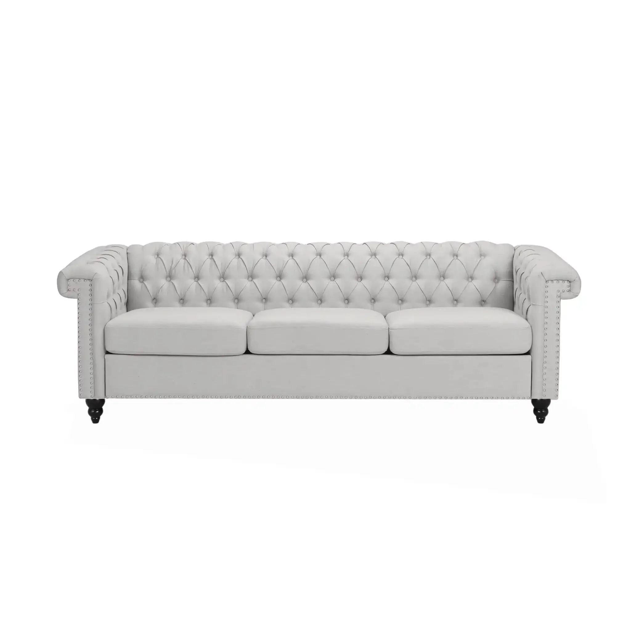 Chesterfield Style 3 Seater Sofa With Deep Button Tufting - Image 3