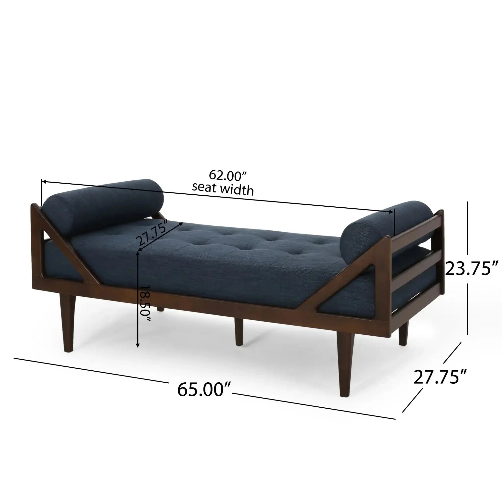 Chic Contemporary Chaise Lounge With Button Tufting And Bentwood Structure - Image 3