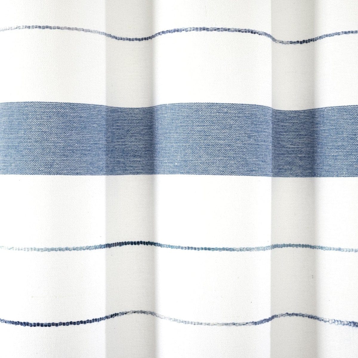 Chic Stripe Yarn Dyed Eco-Friendly Recycled Cotton Blend Shower Curtain - Image 6