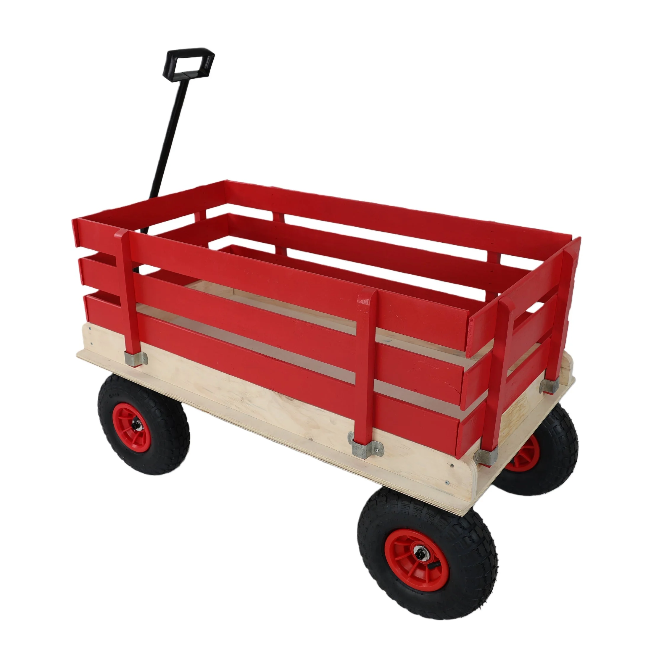 Children's and Garden Wooden Carriage with All-Terrain Inflatable Wheels - Image 19