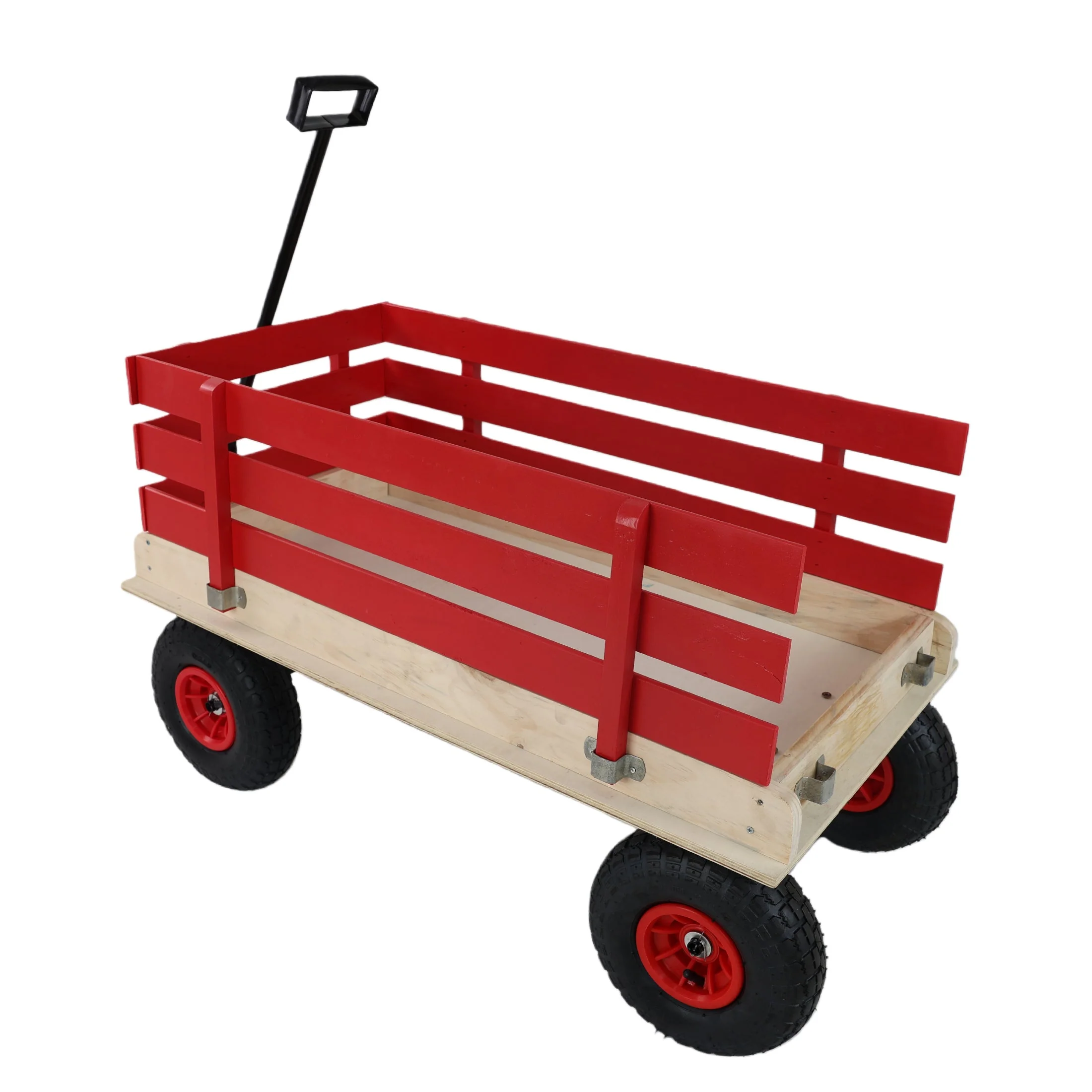 Children's and Garden Wooden Carriage with All-Terrain Inflatable Wheels - Image 20