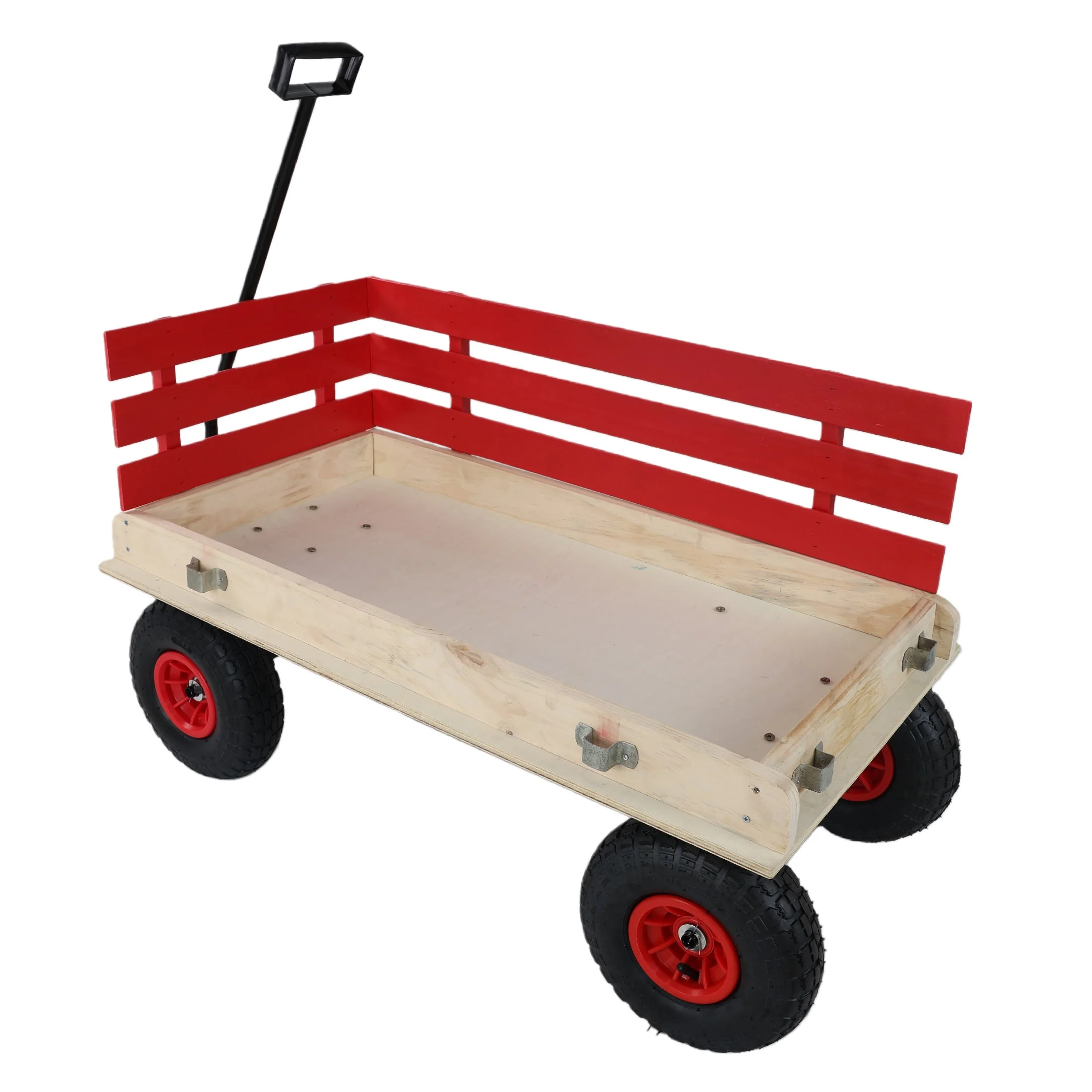 Children's and Garden Wooden Carriage with All-Terrain Inflatable Wheels - Image 21