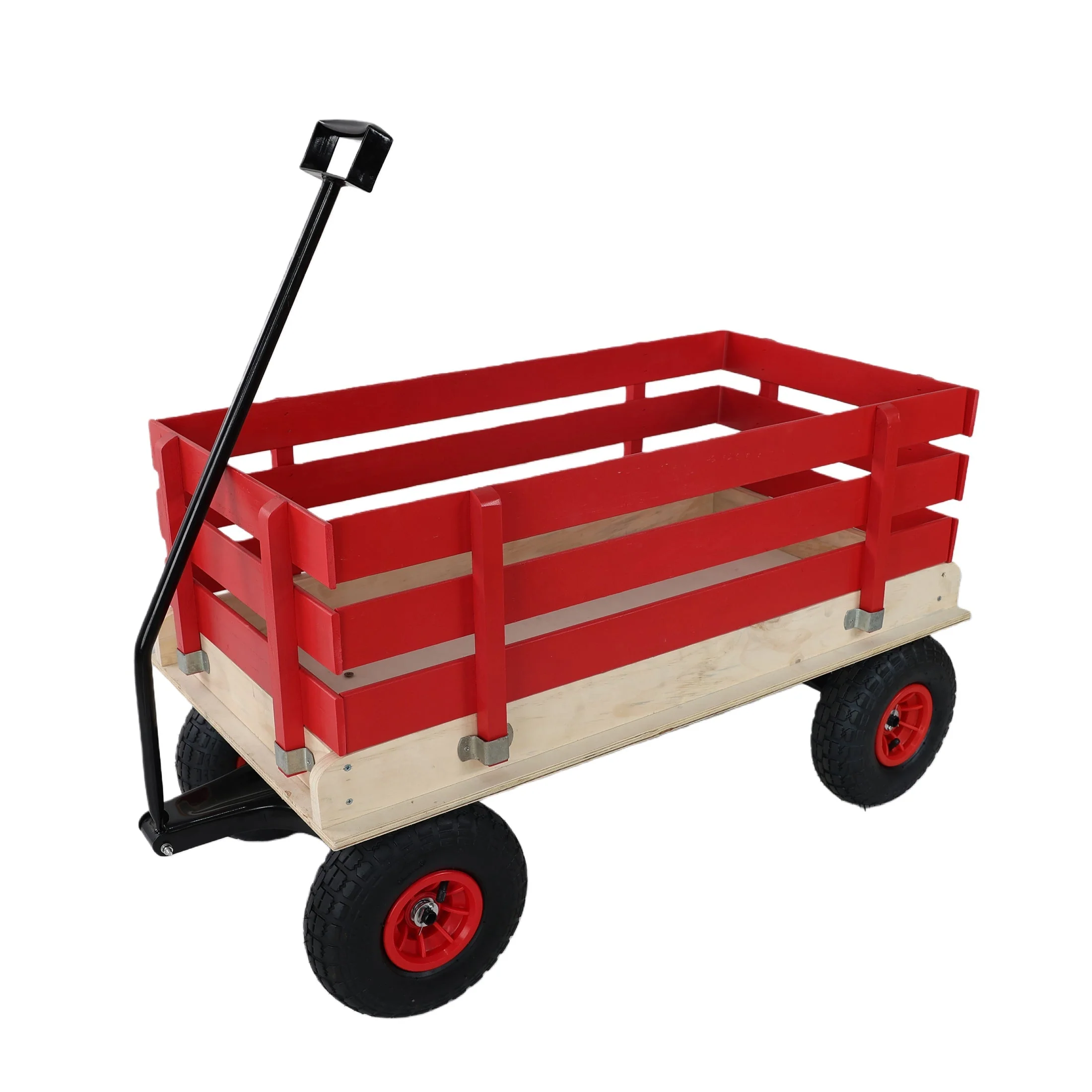 Children's and Garden Wooden Carriage with All-Terrain Inflatable Wheels - Image 22