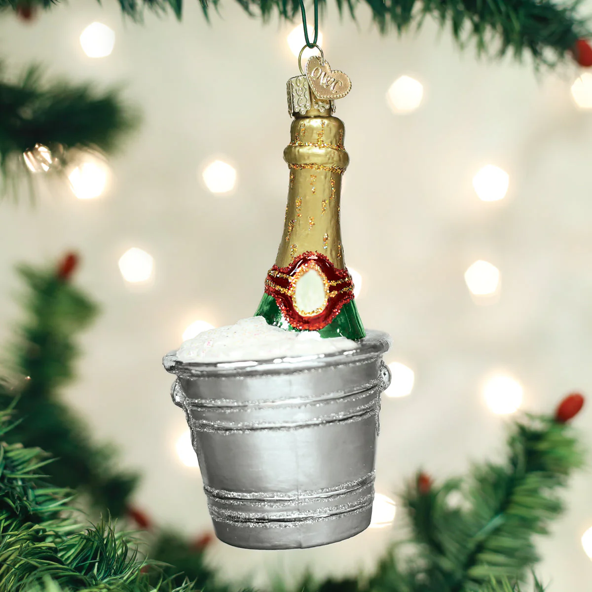 Chilled Champagne Christmas Ornament